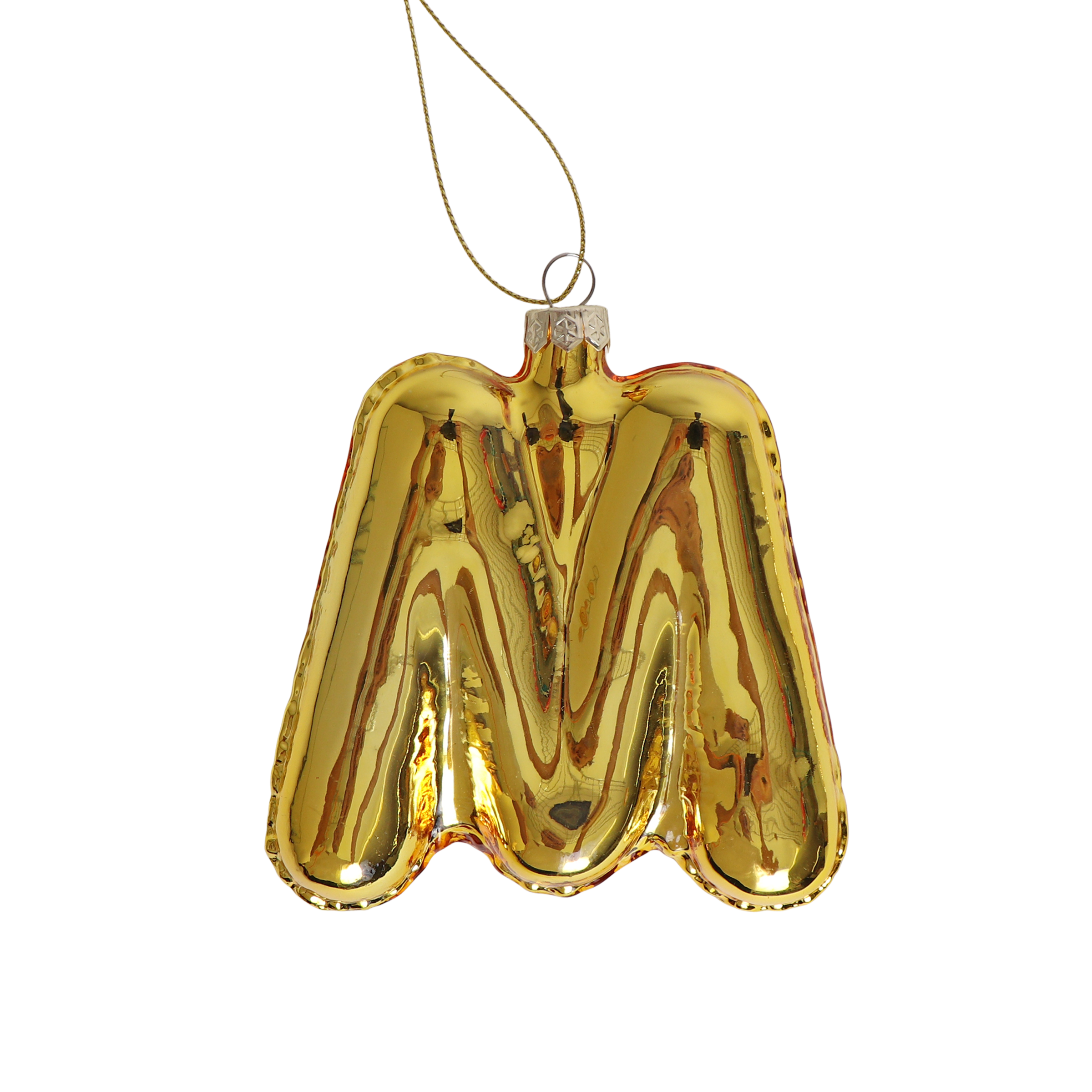 M Balloon Alphabet Decoration, 12cm Gold