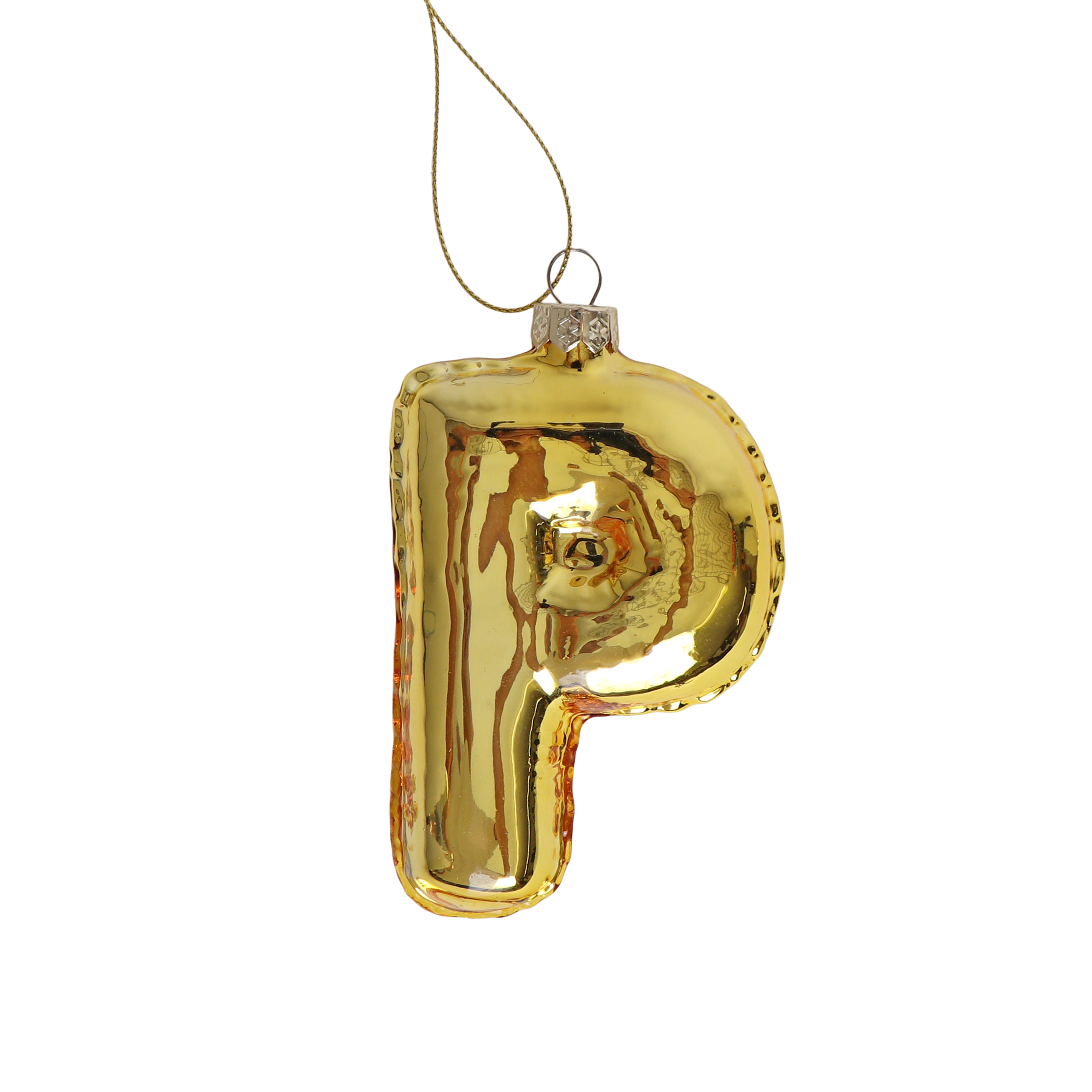 P Balloon Alphabet Decoration, 12cm Gold