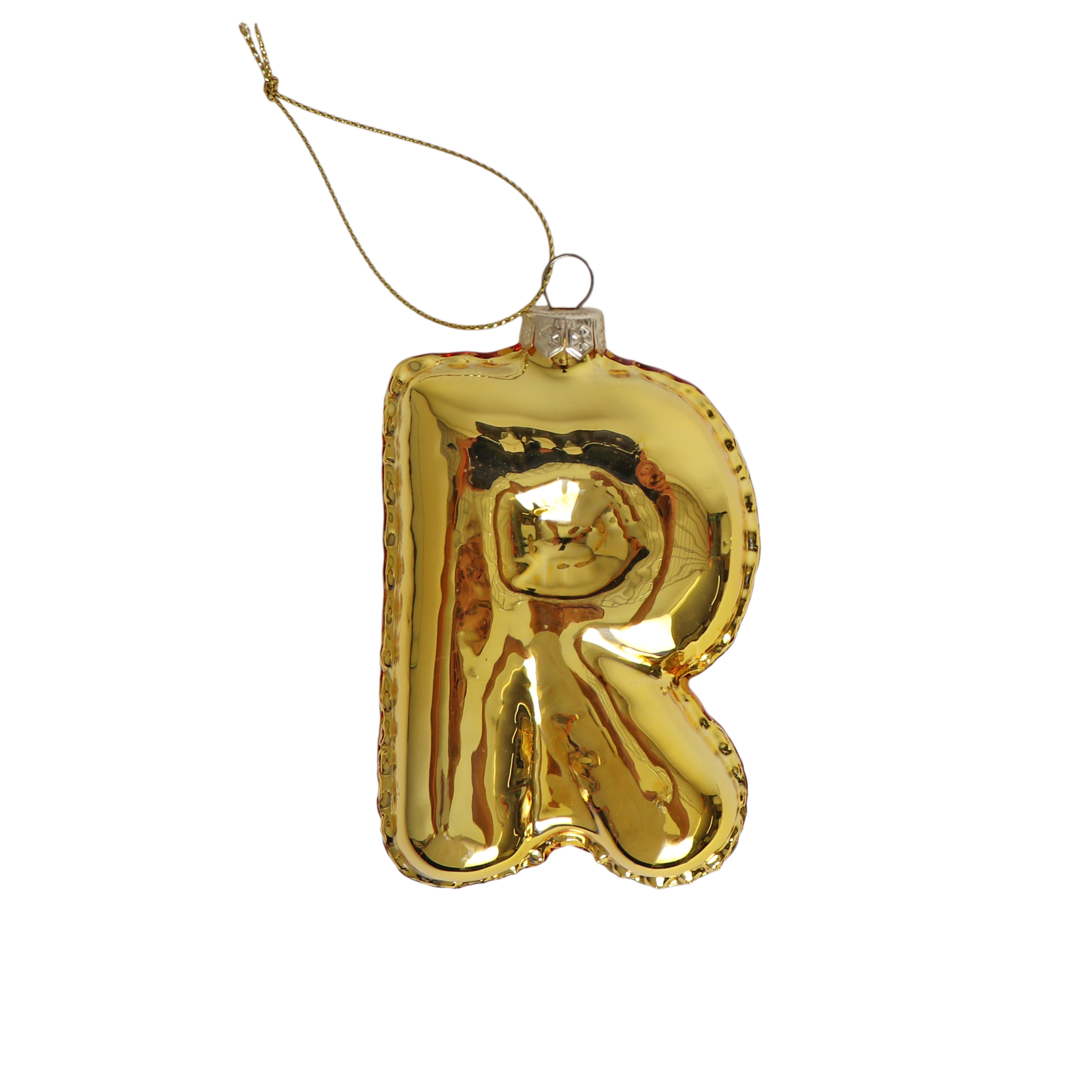 R Balloon Alphabet Decoration, 12cm Gold