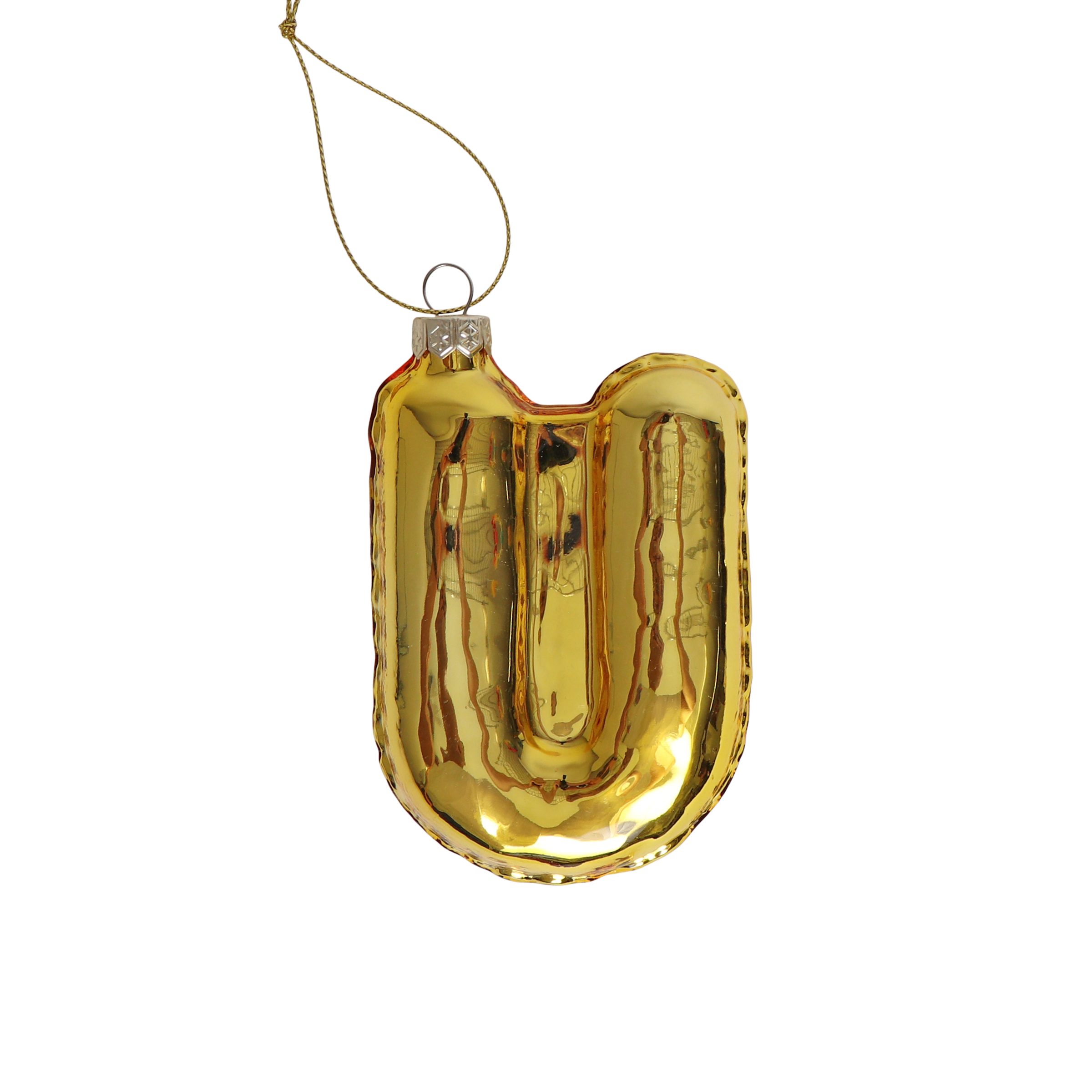 U Balloon Alphabet Decoration, 12cm Gold