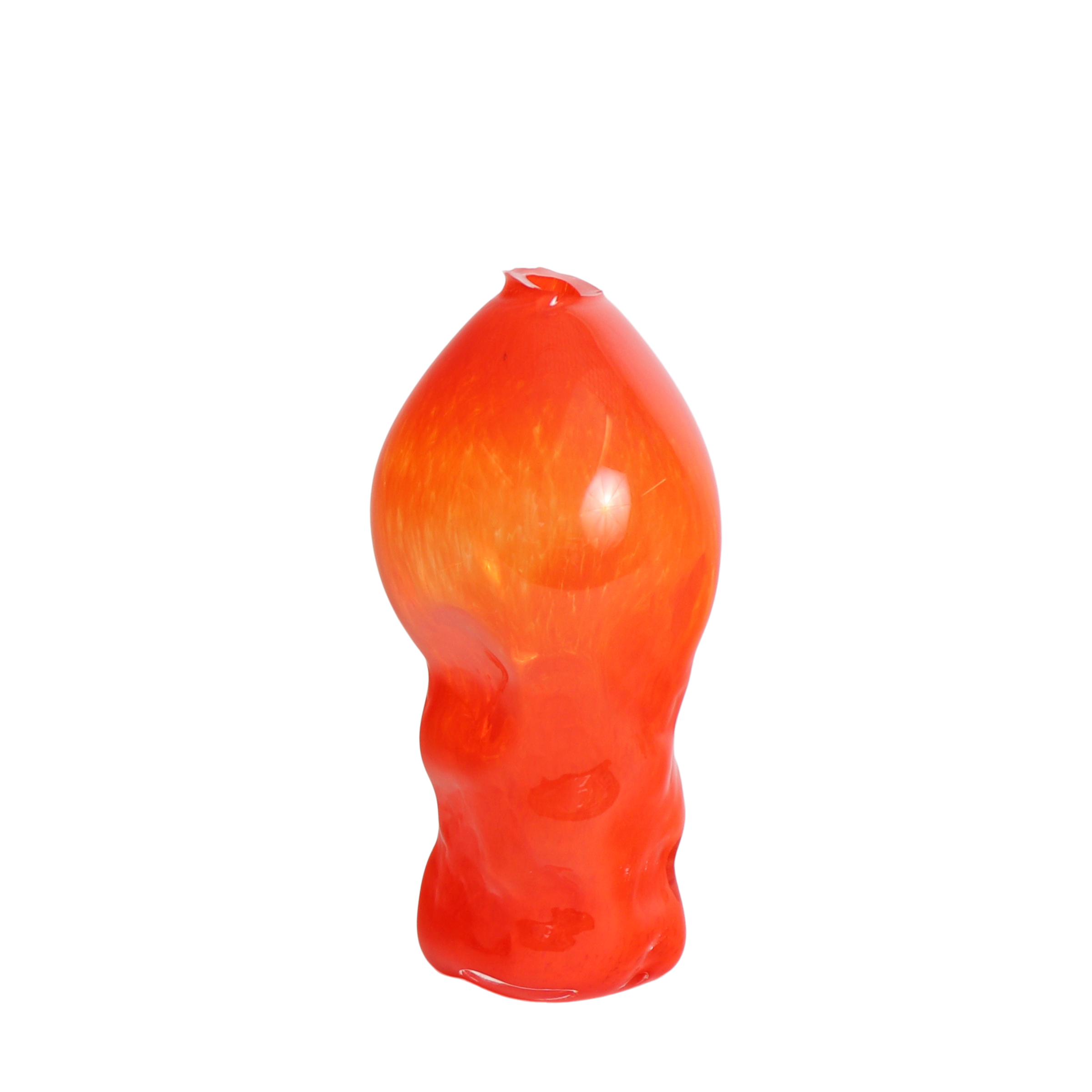 Irregular Vessel Vase Blood Orange
