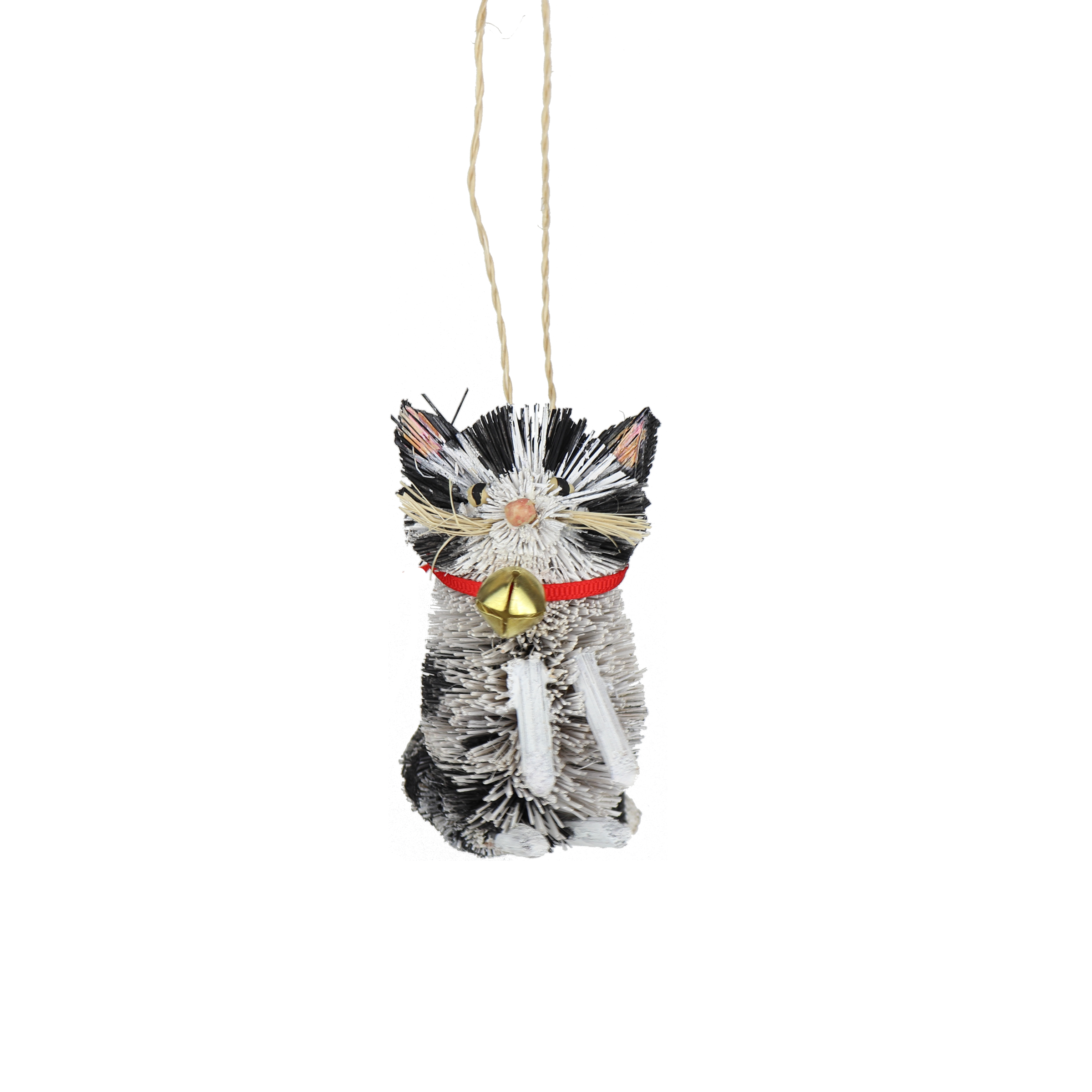 Bristle Cat Decoration, 10cm