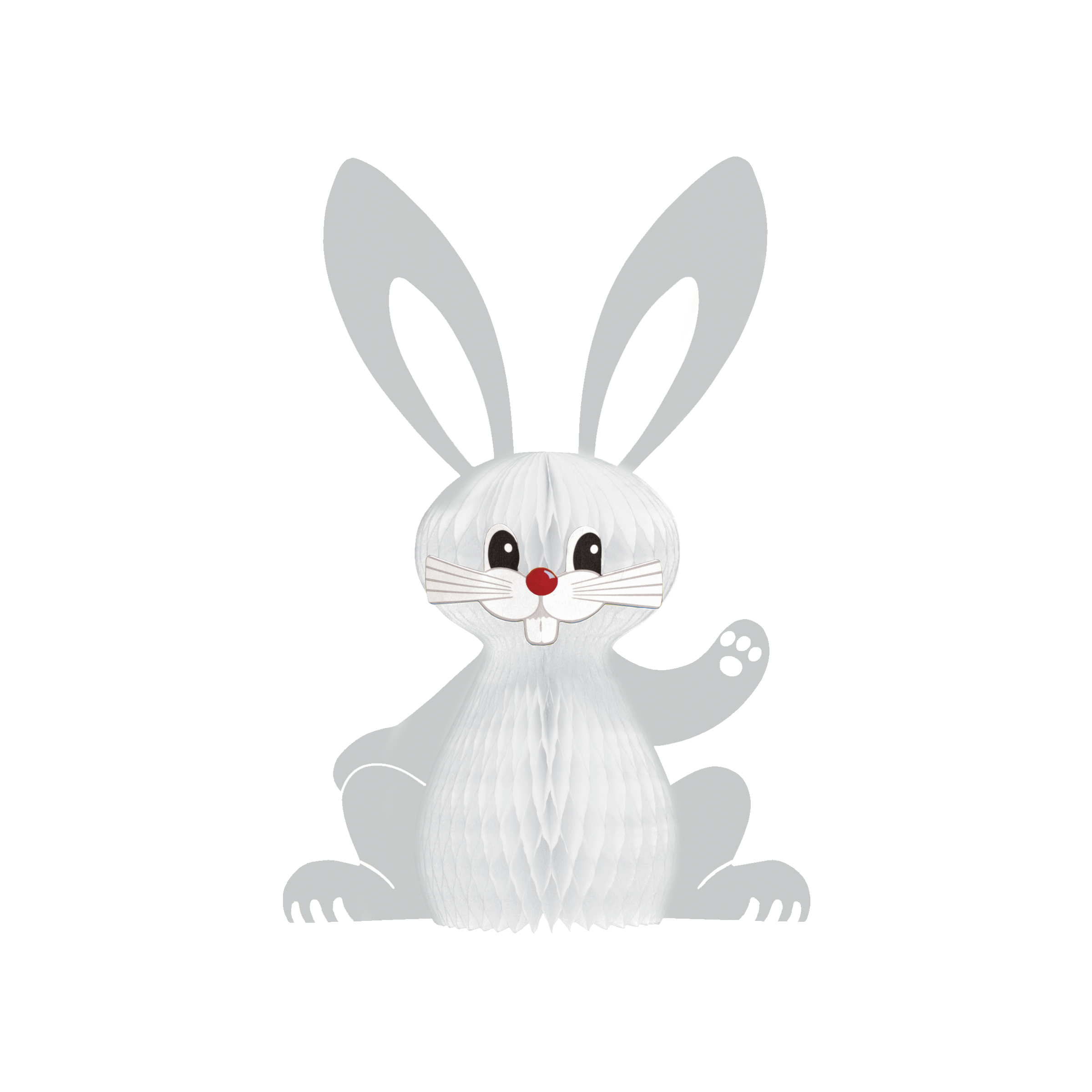 Honeycomb Bunny 30cm Grey-White