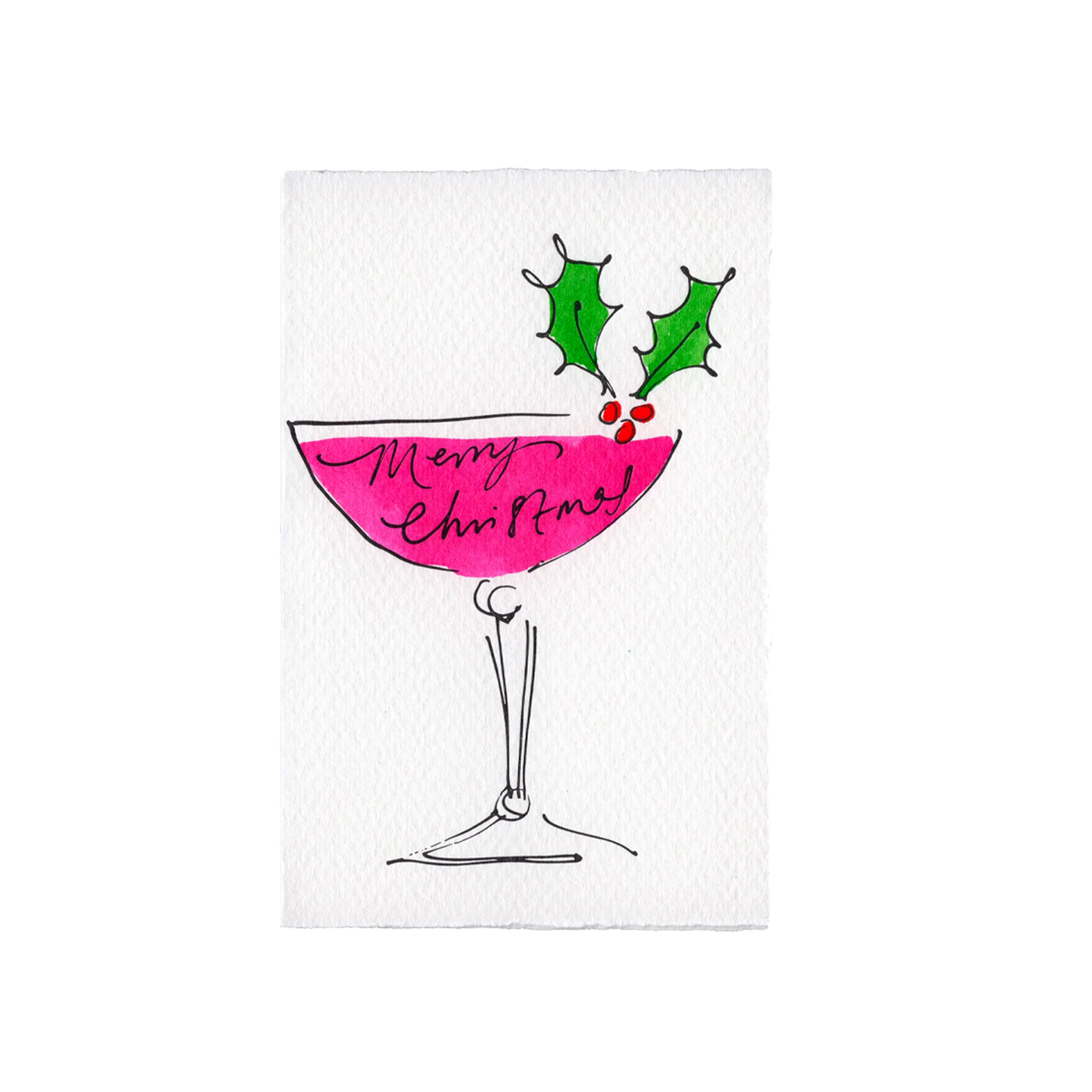Christmas Cocktail Christmas Card