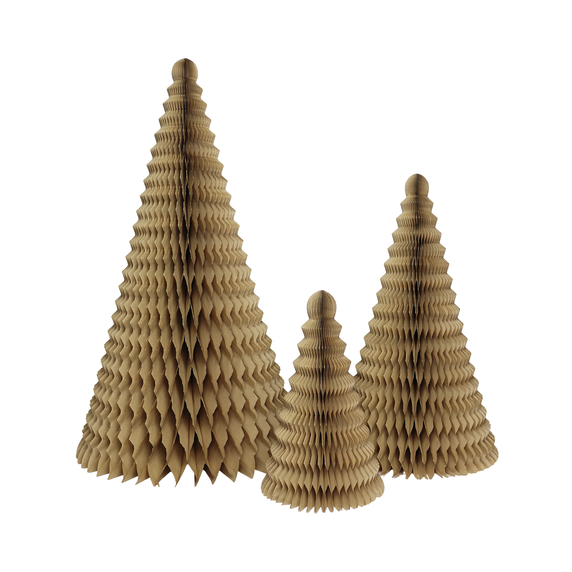 Cone Tree Kraft, Set of 3