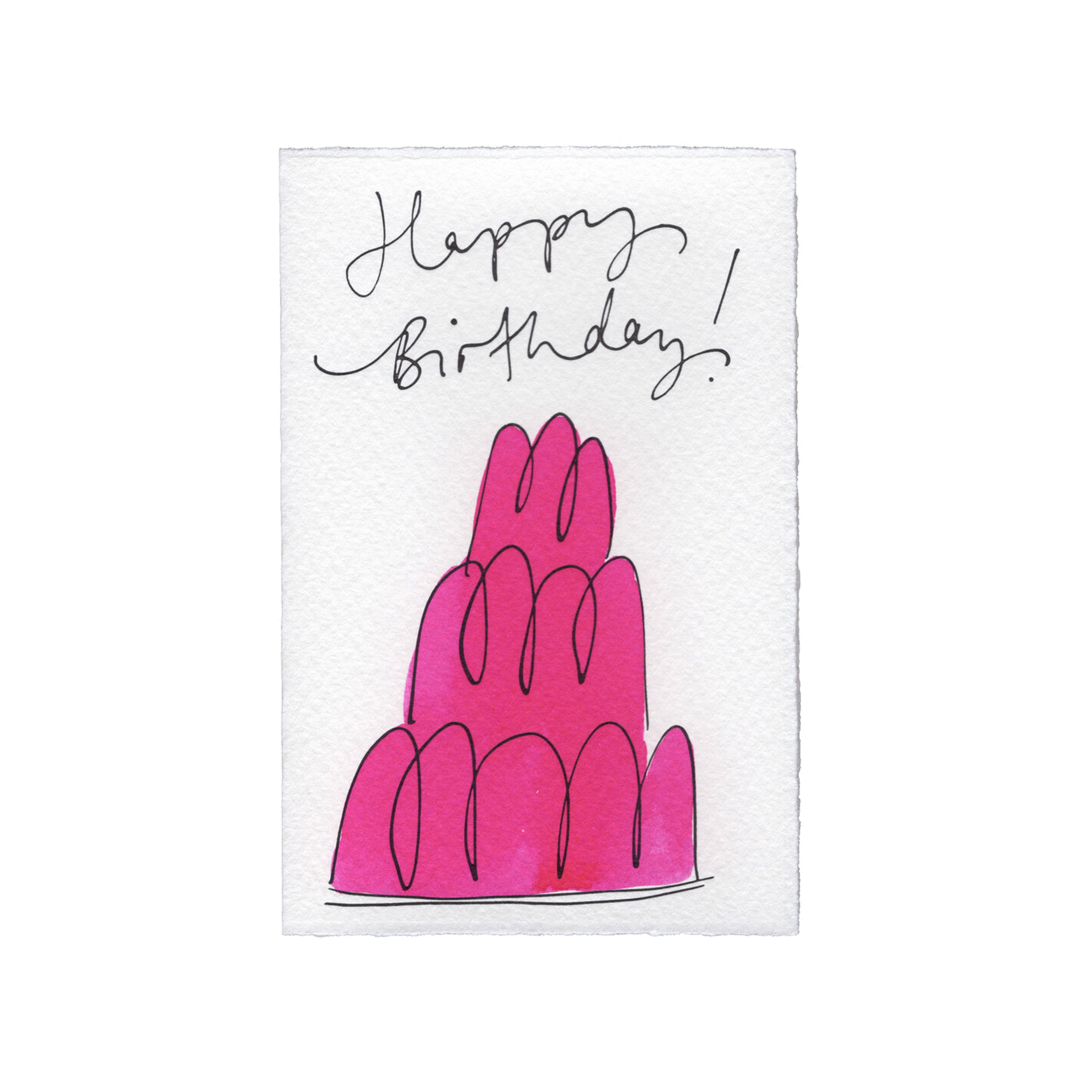Jelly Happy Birthday Notecard, Pink