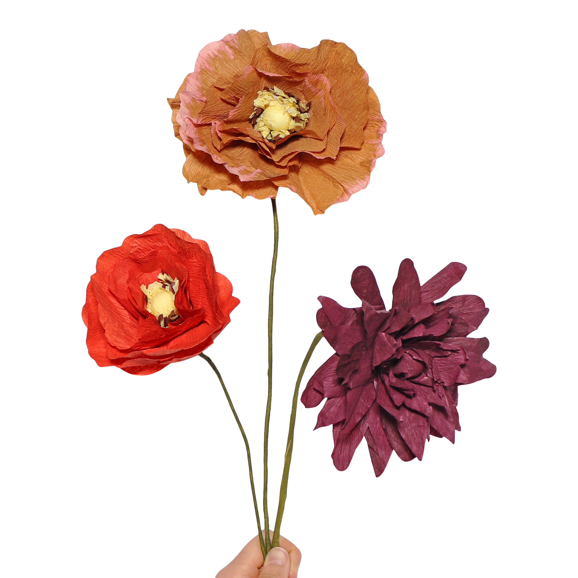 Grand Dahlia Paper Flower, Aubergine