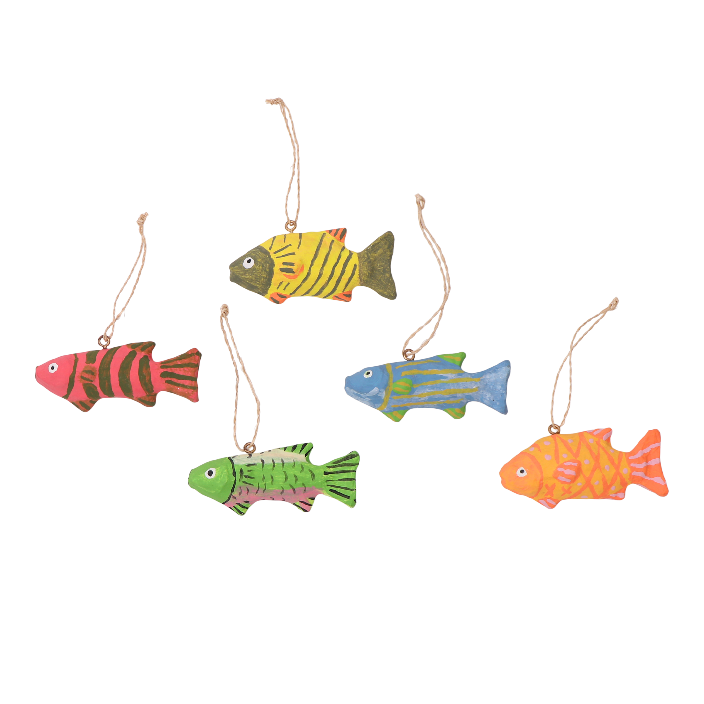 Papier Mache Fish Decoration, 8cm