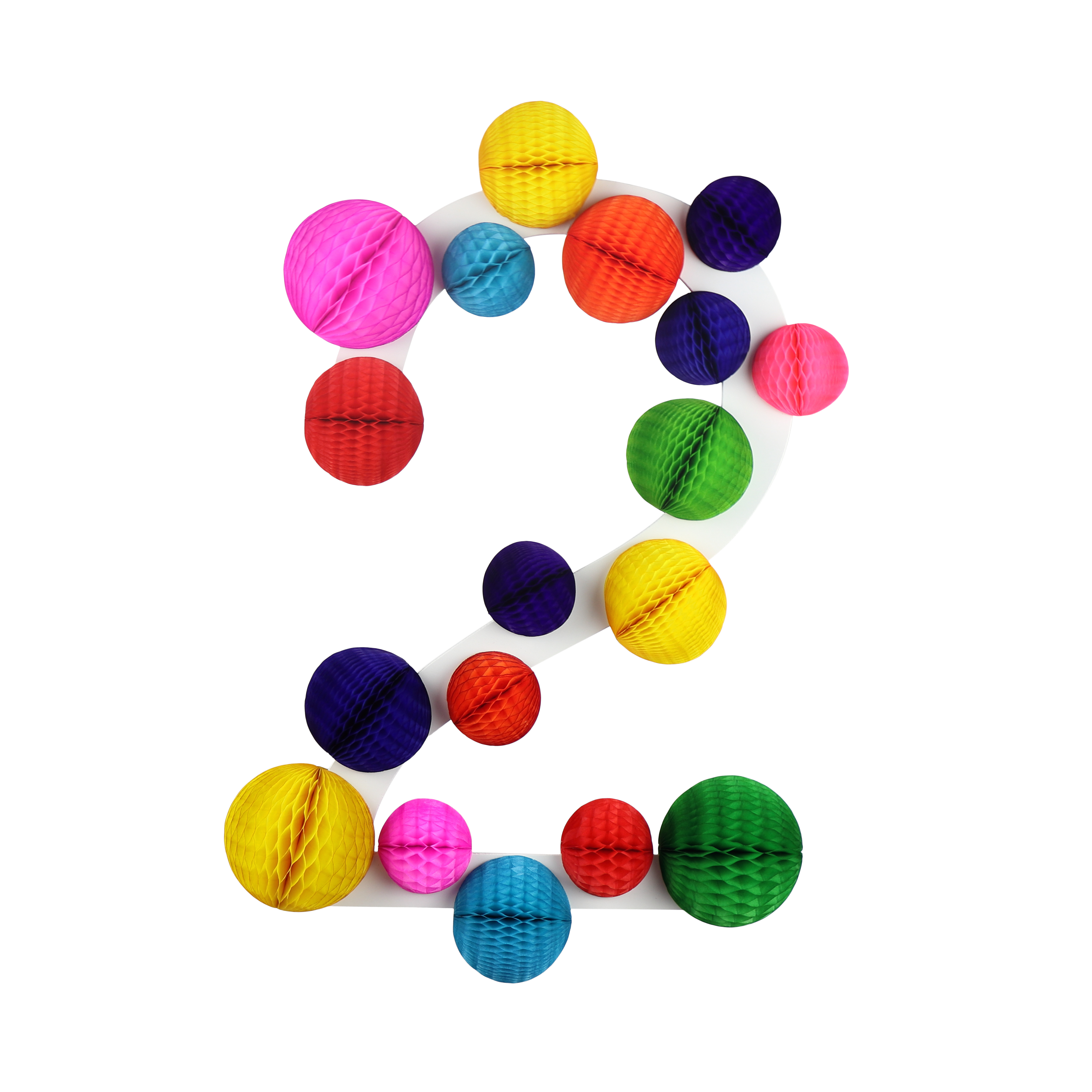 Honeycomb Balls Number 2, 40cm Rainbow