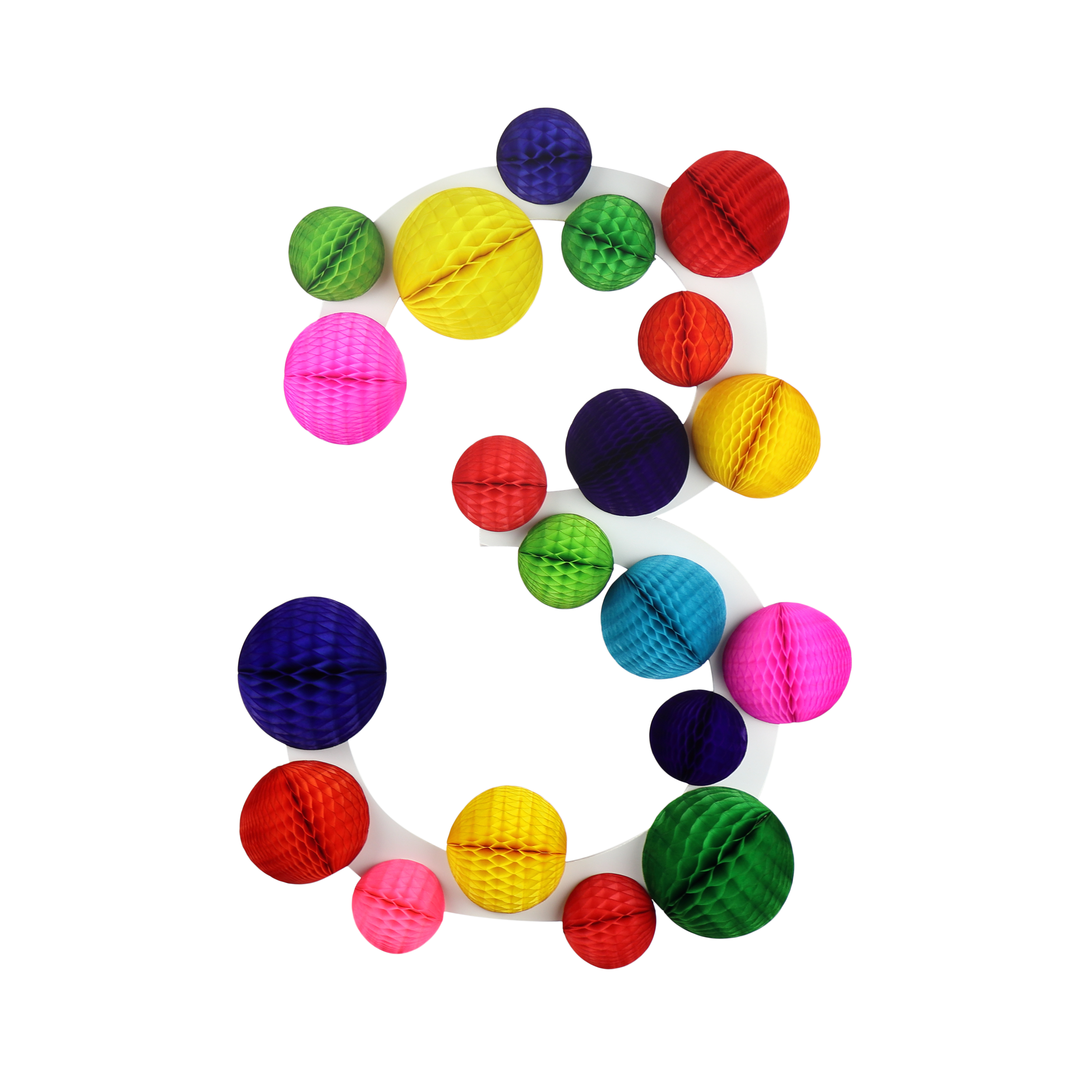 Honeycomb Balls Number 3, 40cm Rainbow