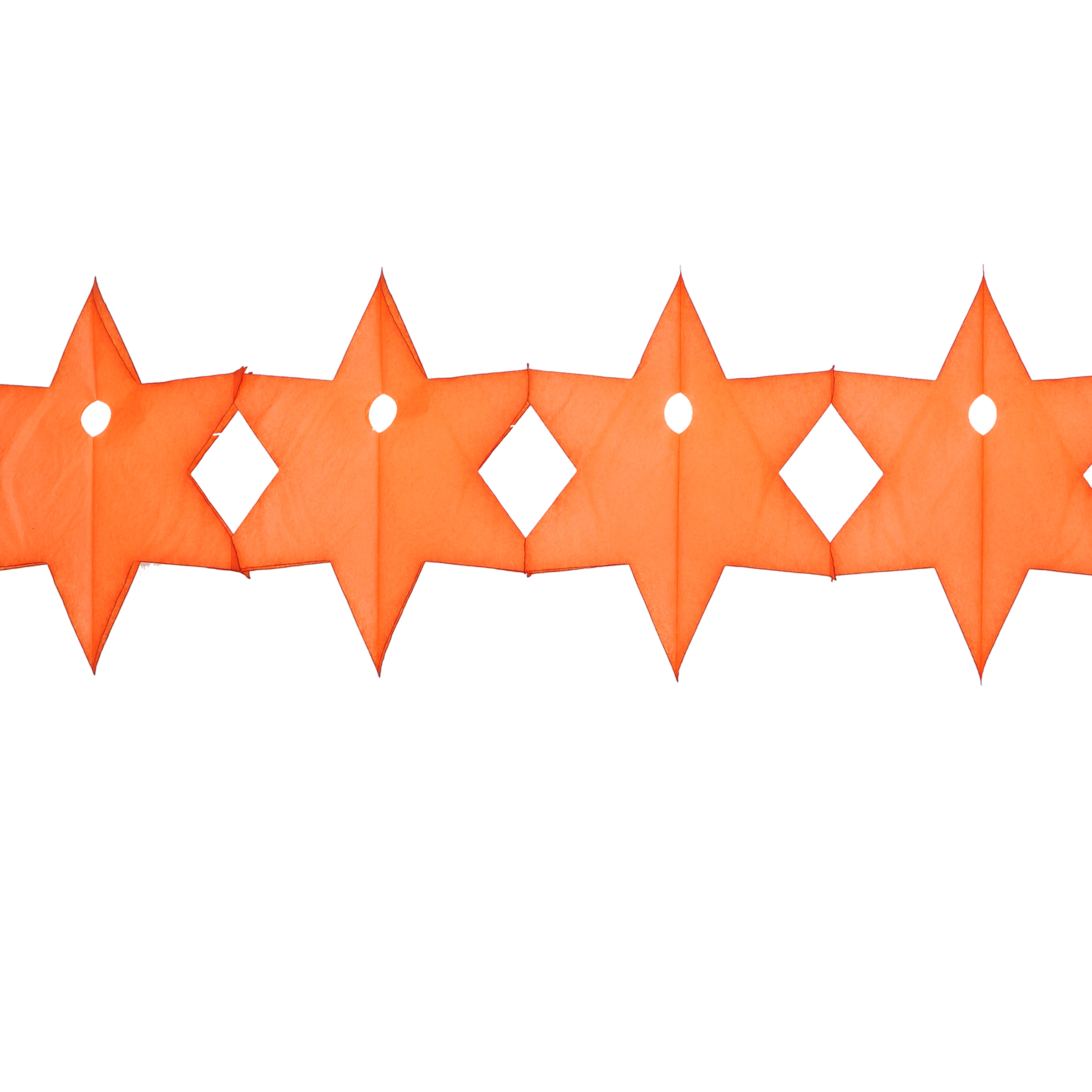 Star Garland 3m Bright Orange