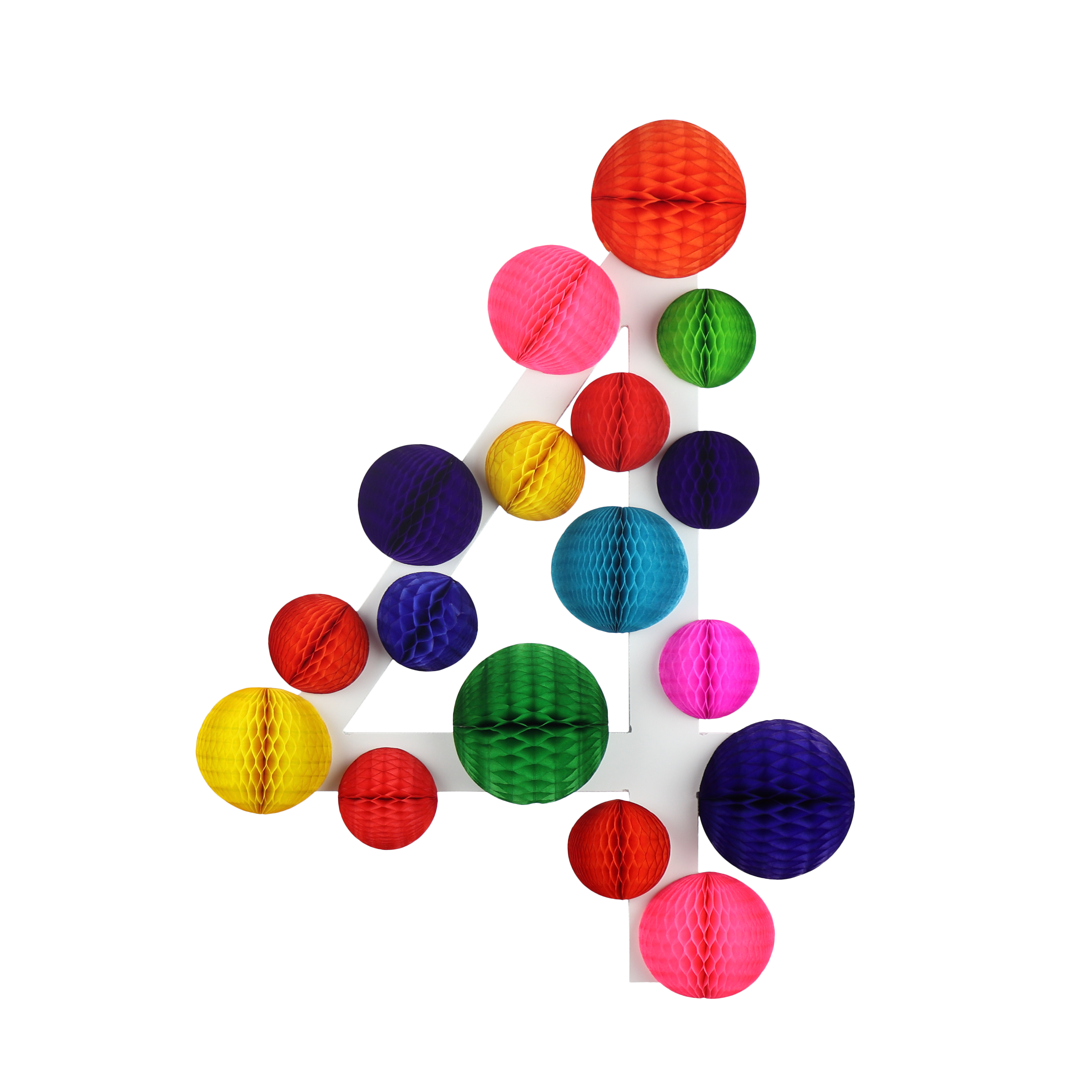 Honeycomb Balls Number 4, 40cm Rainbow