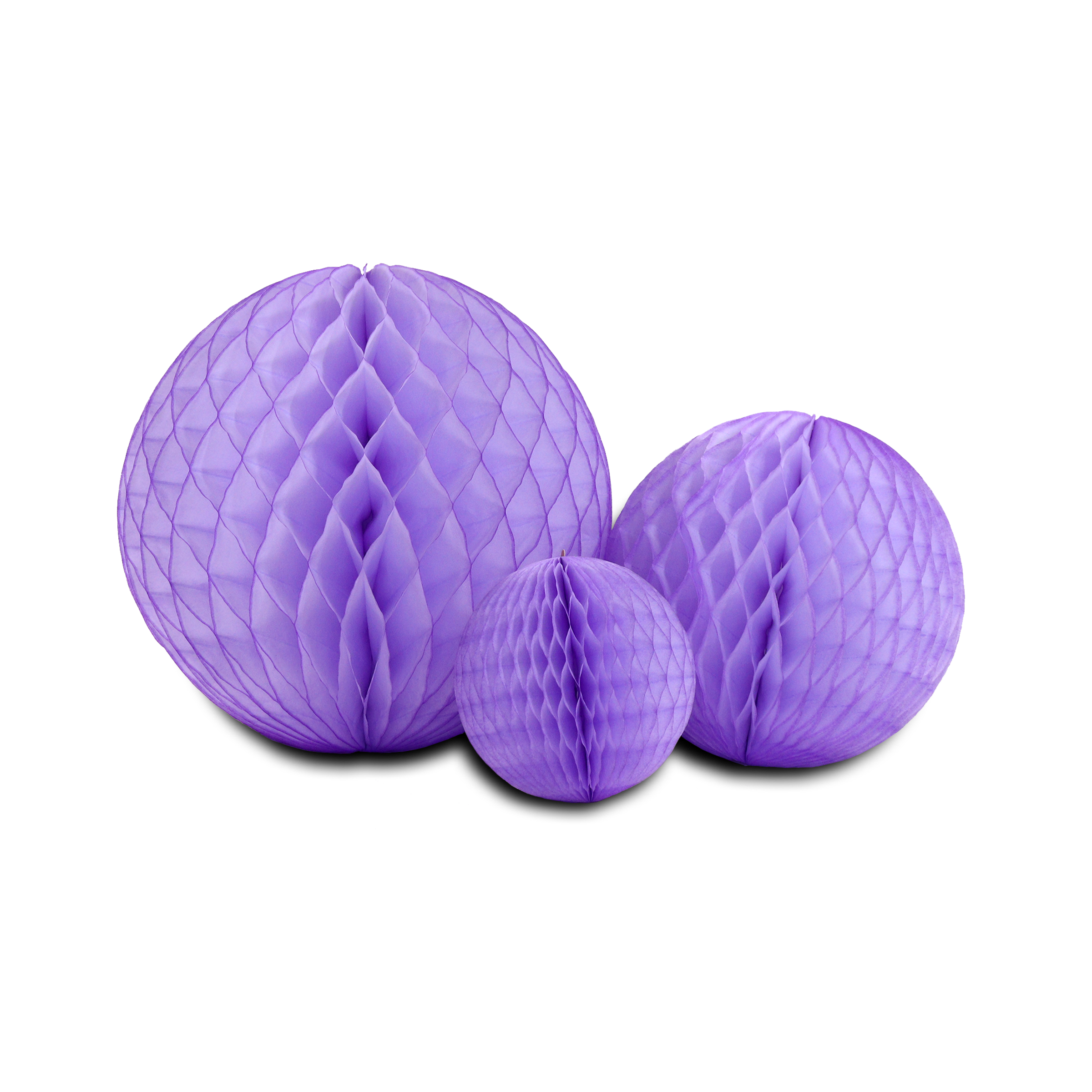 Honeycomb Ball Trio, Lavender