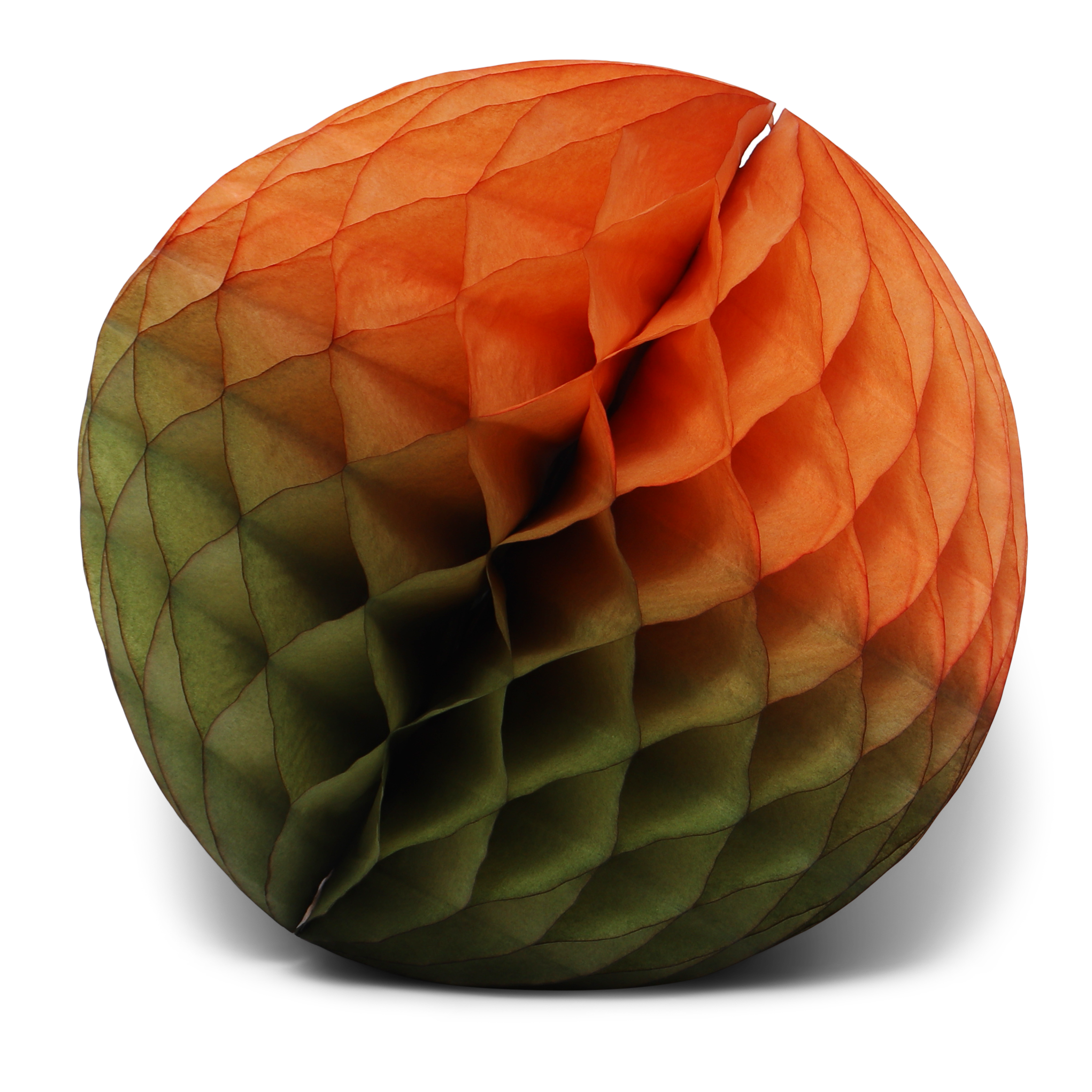 Honeycomb Ball Two-Tone 25cm Moss & Terracotta