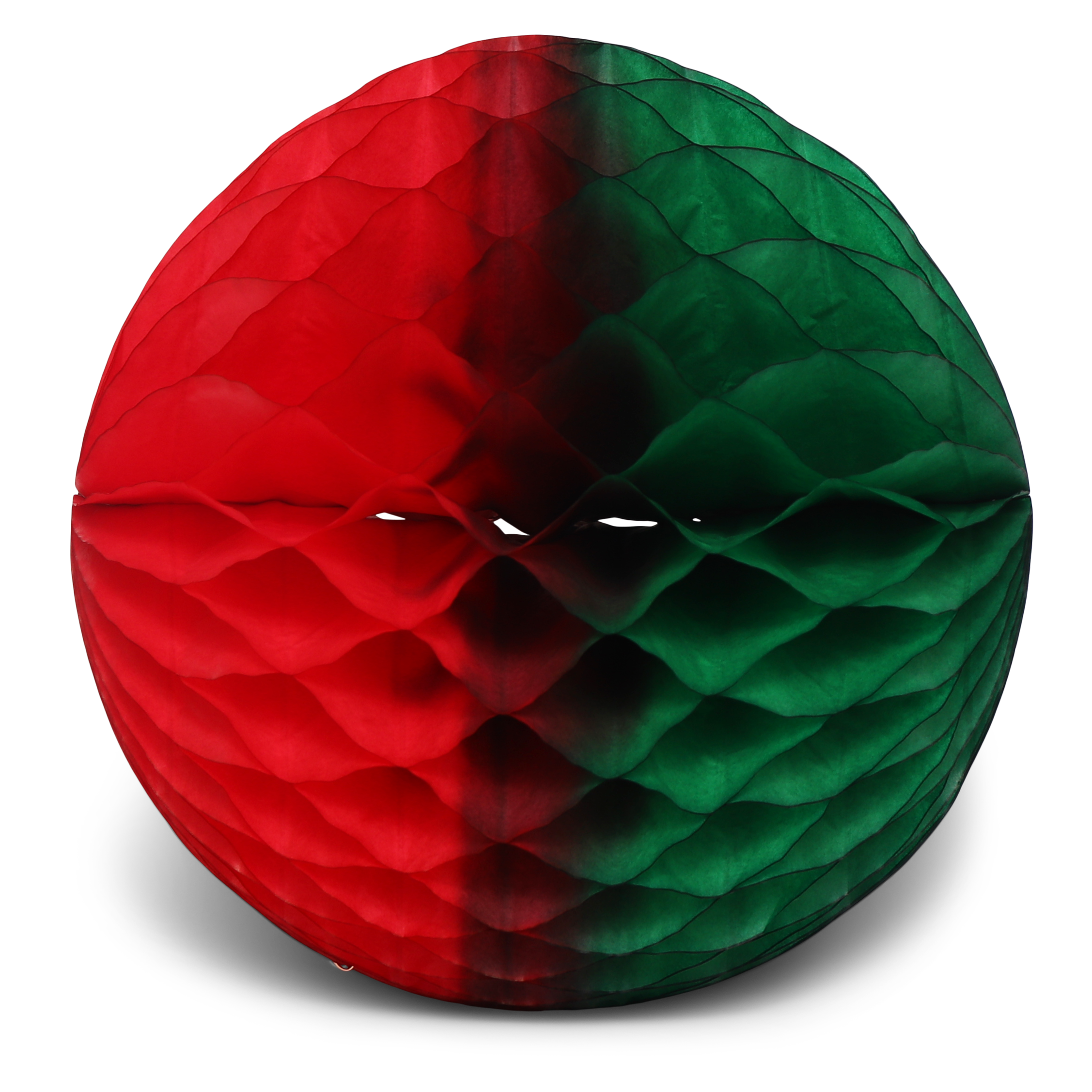 Honeycomb Ball Two-Tone 25cm Green & Red