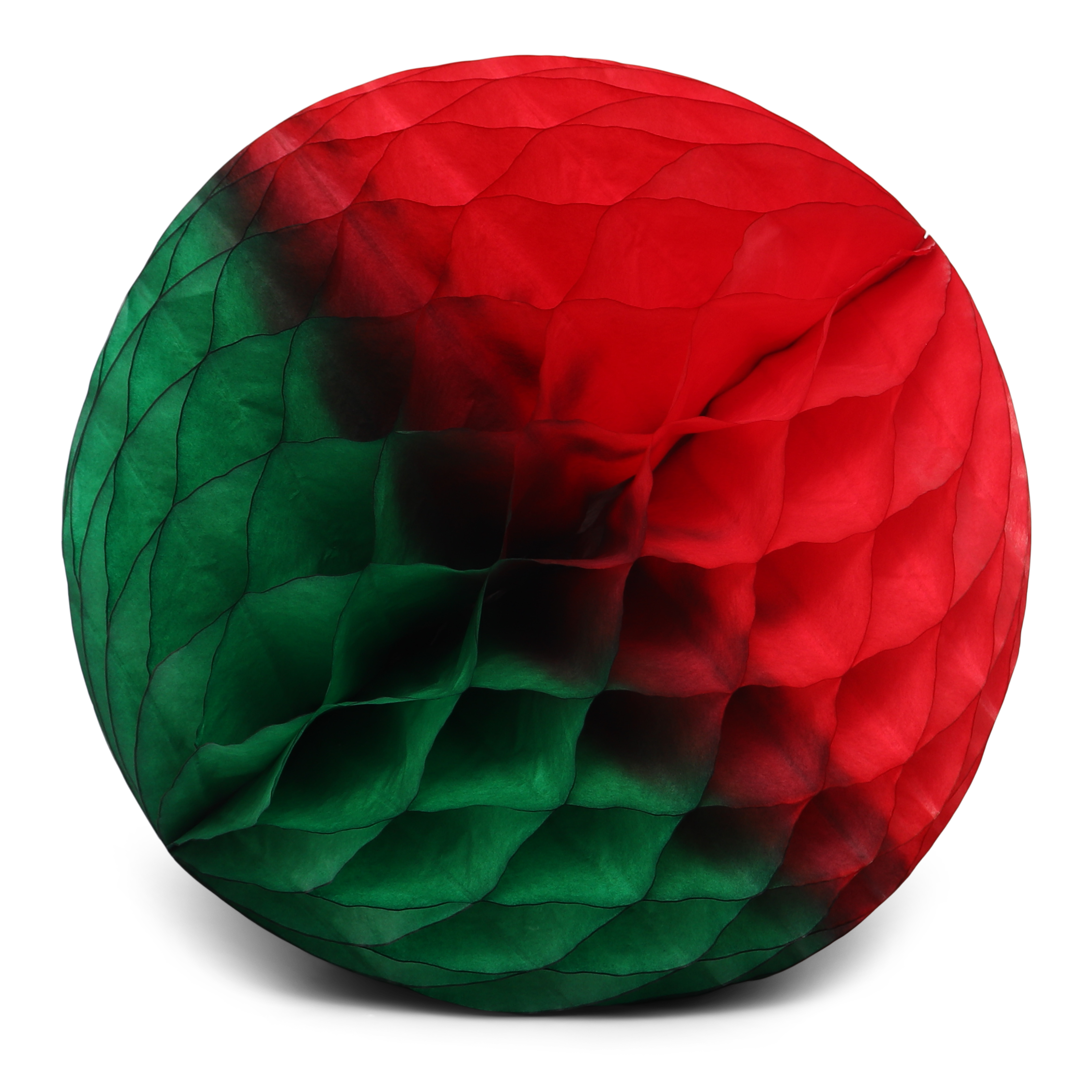 Honeycomb Ball Two-Tone 25cm Green & Red
