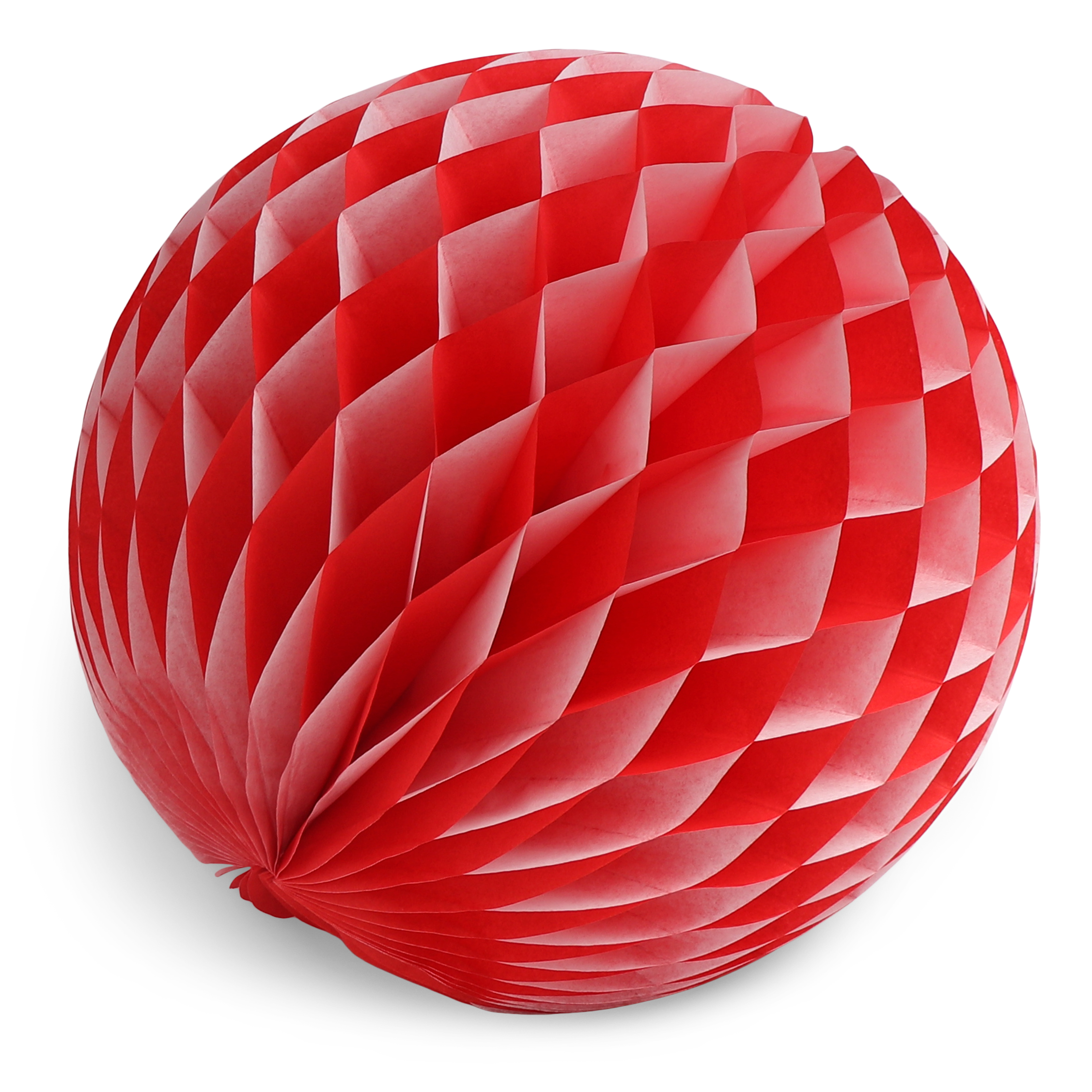 Honeycomb Ball Harlequin 25cm Red & White