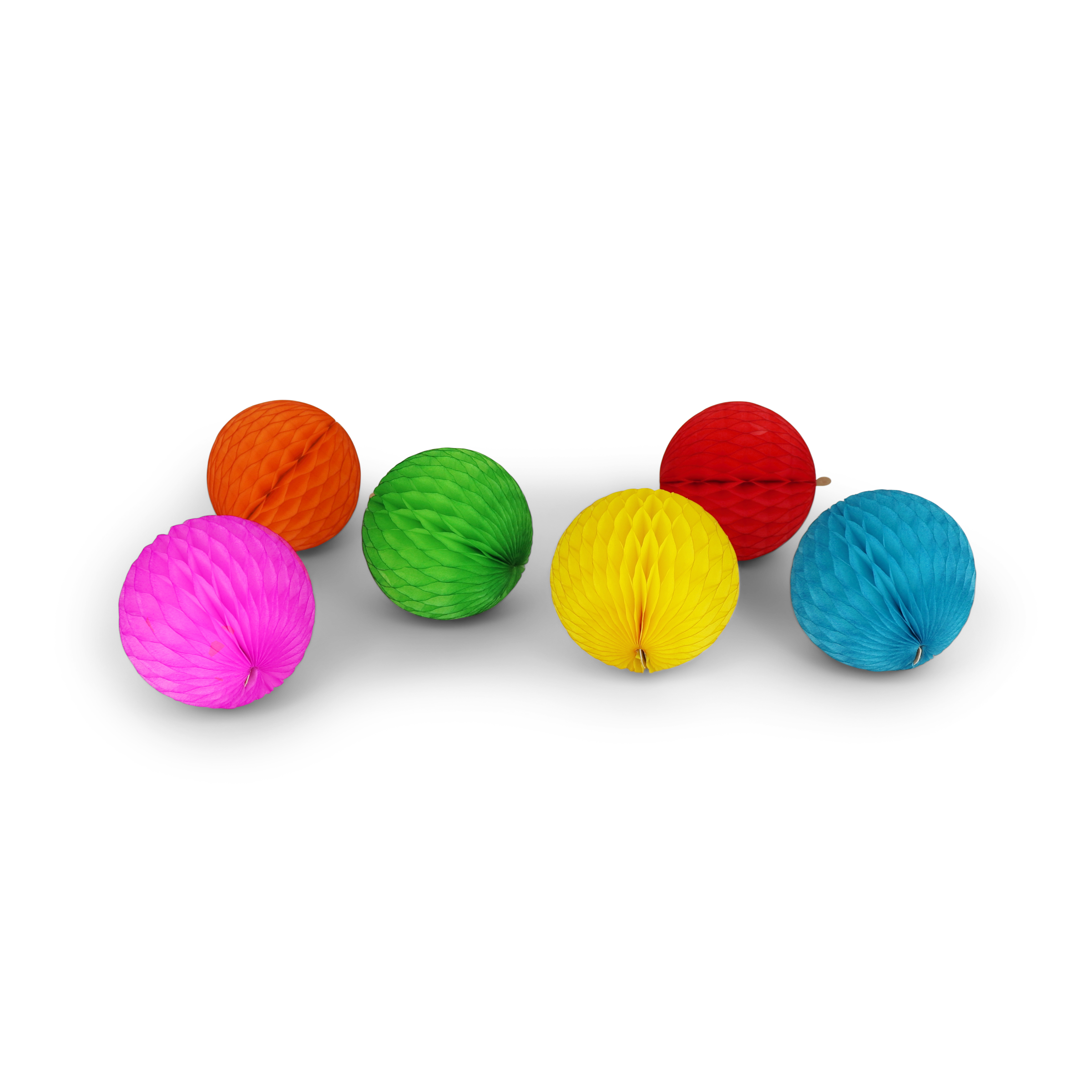 Honeycomb Ball 8cm Rainbow, Set of 6