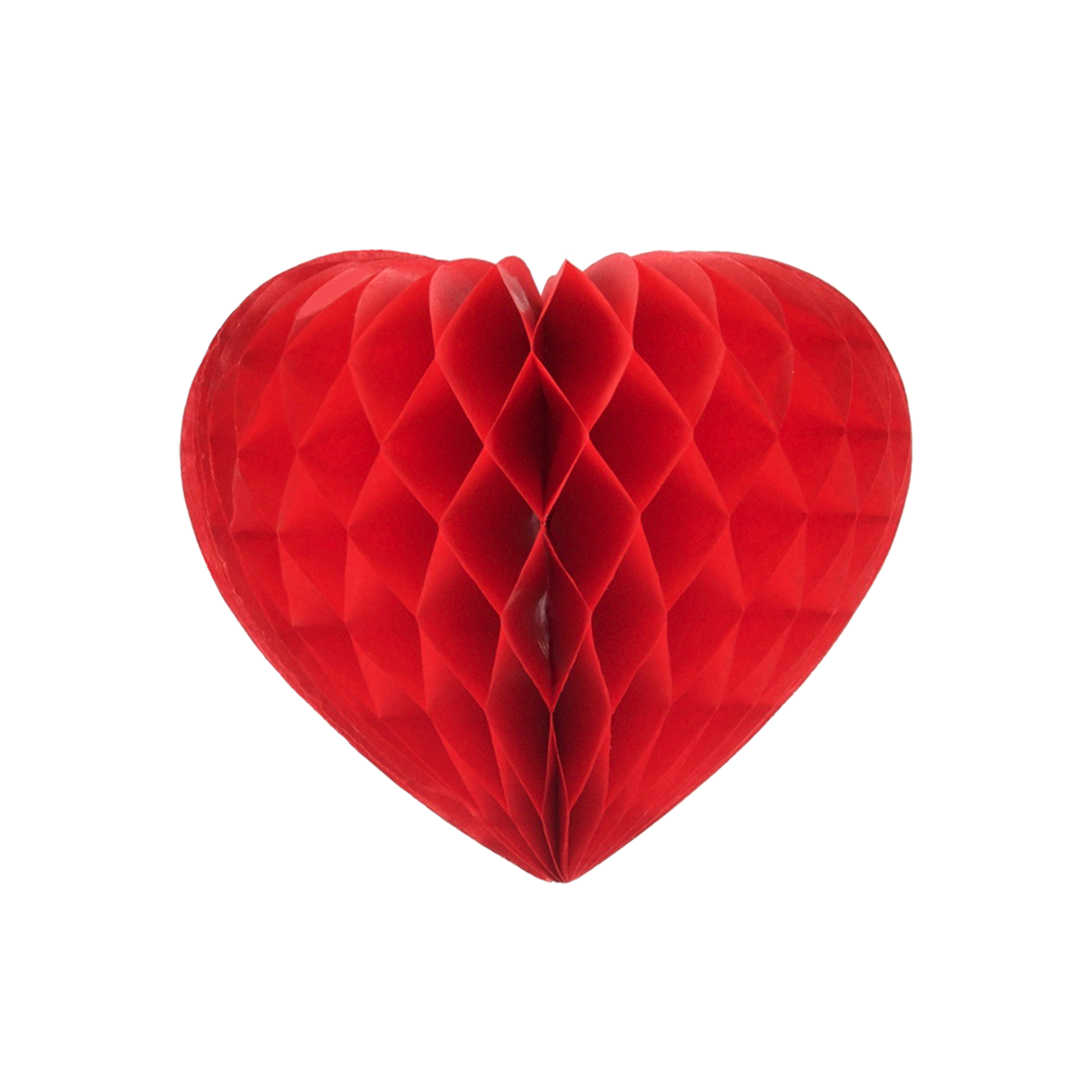 Honeycomb Heart 30cm Red