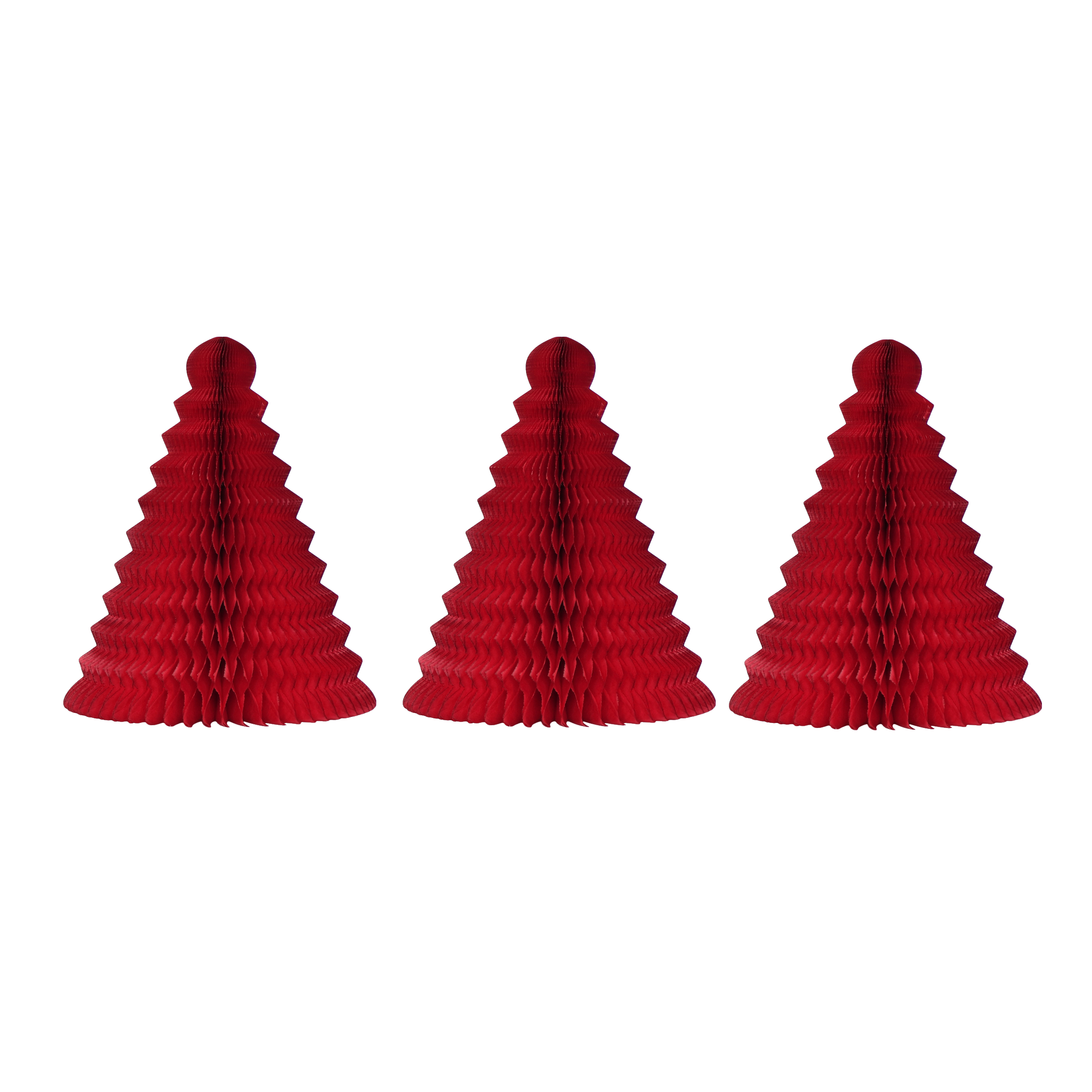 Cone Tree 10cm Red Pack of 3