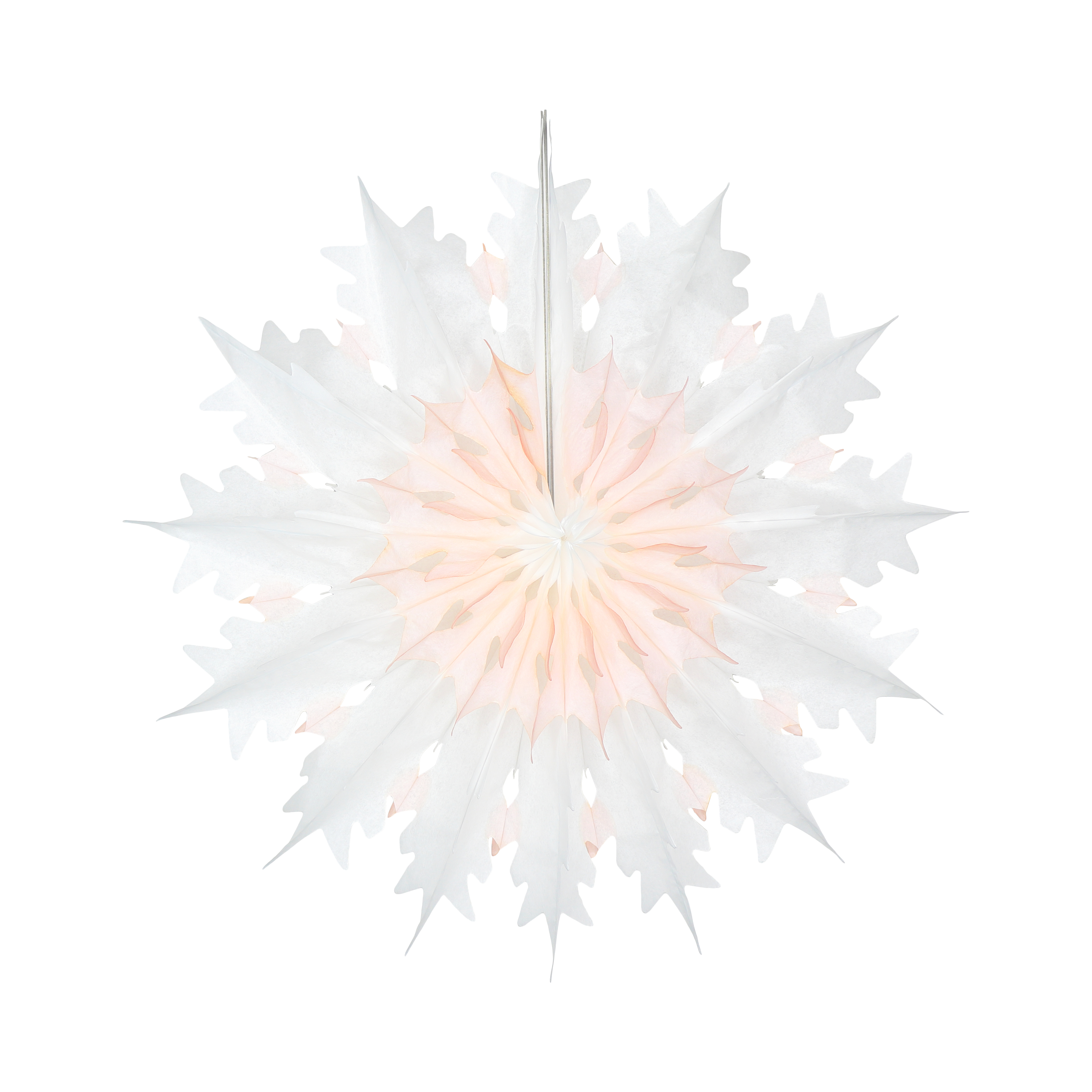 Edged Classic Snowflake Fan 45cm, Mulled Peach