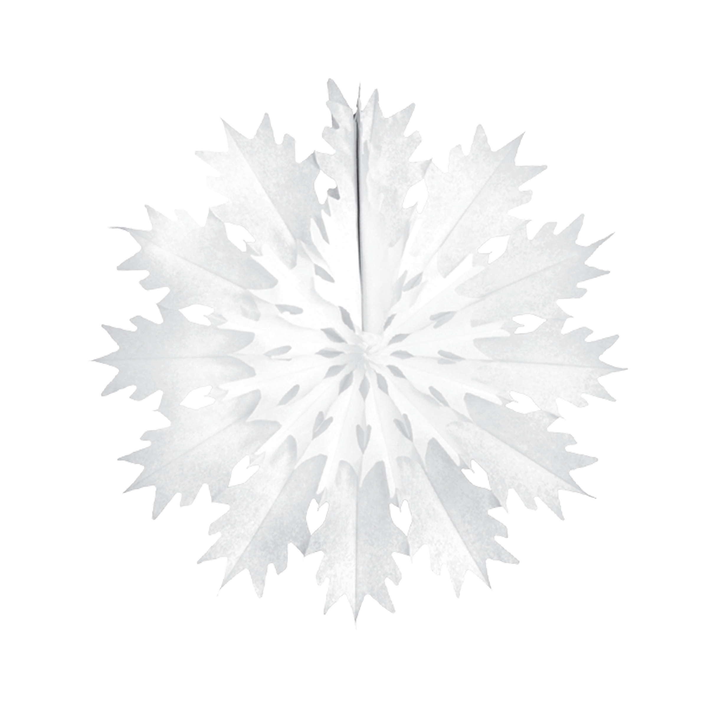 Classic Snowflake Fan 45cm, White