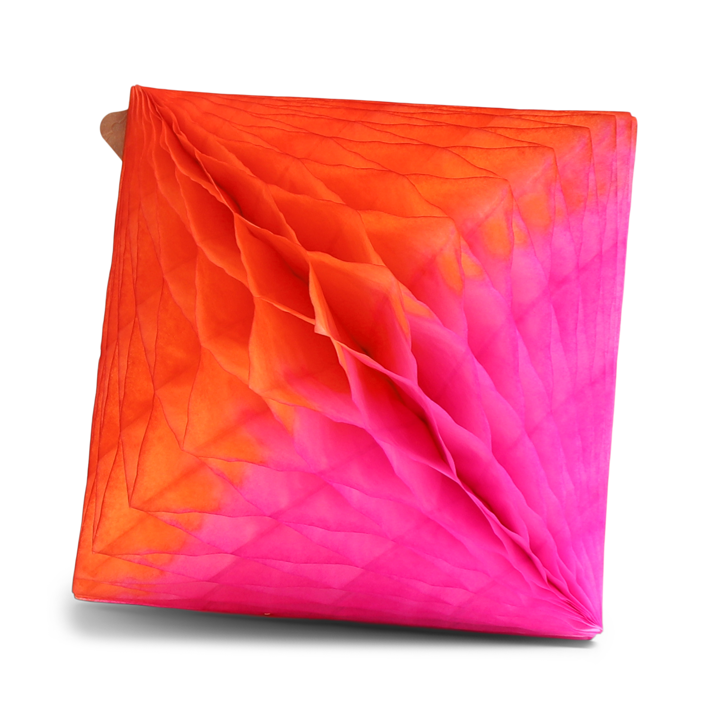 Honeycomb Diamond Two-Tone 25cm Orange & Pink