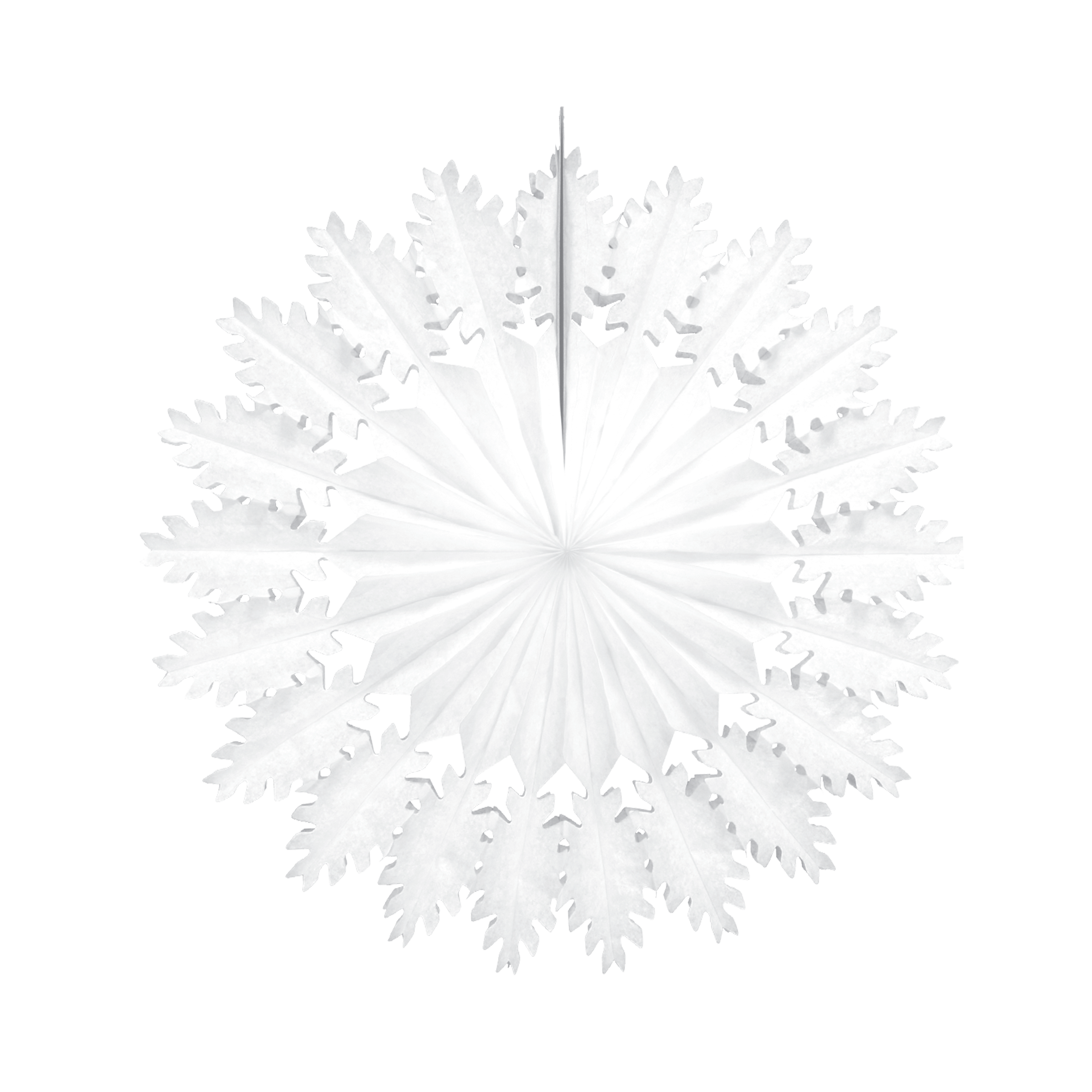 Feather Snowflake Fan 65cm White