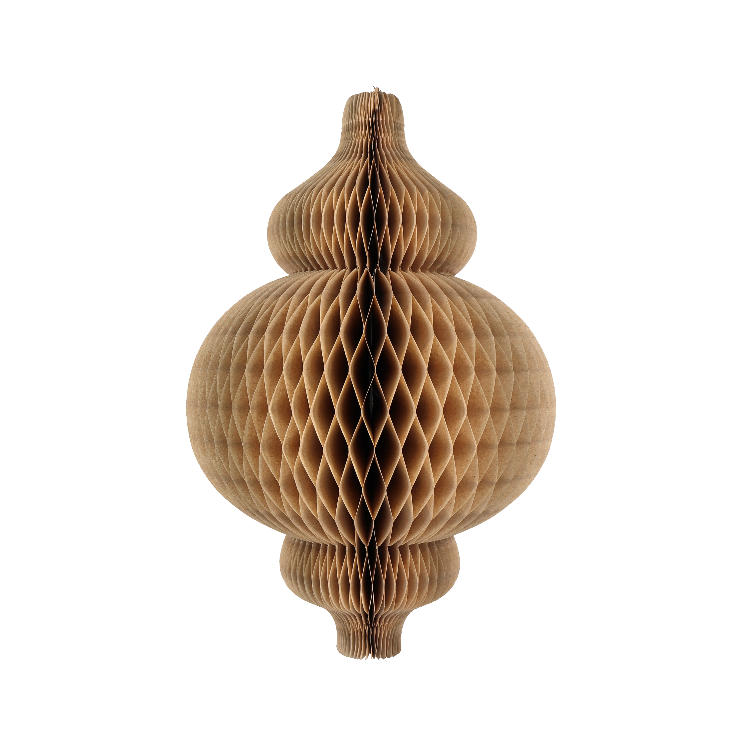Honeycomb Opulent Ornament 20cm, Kraft