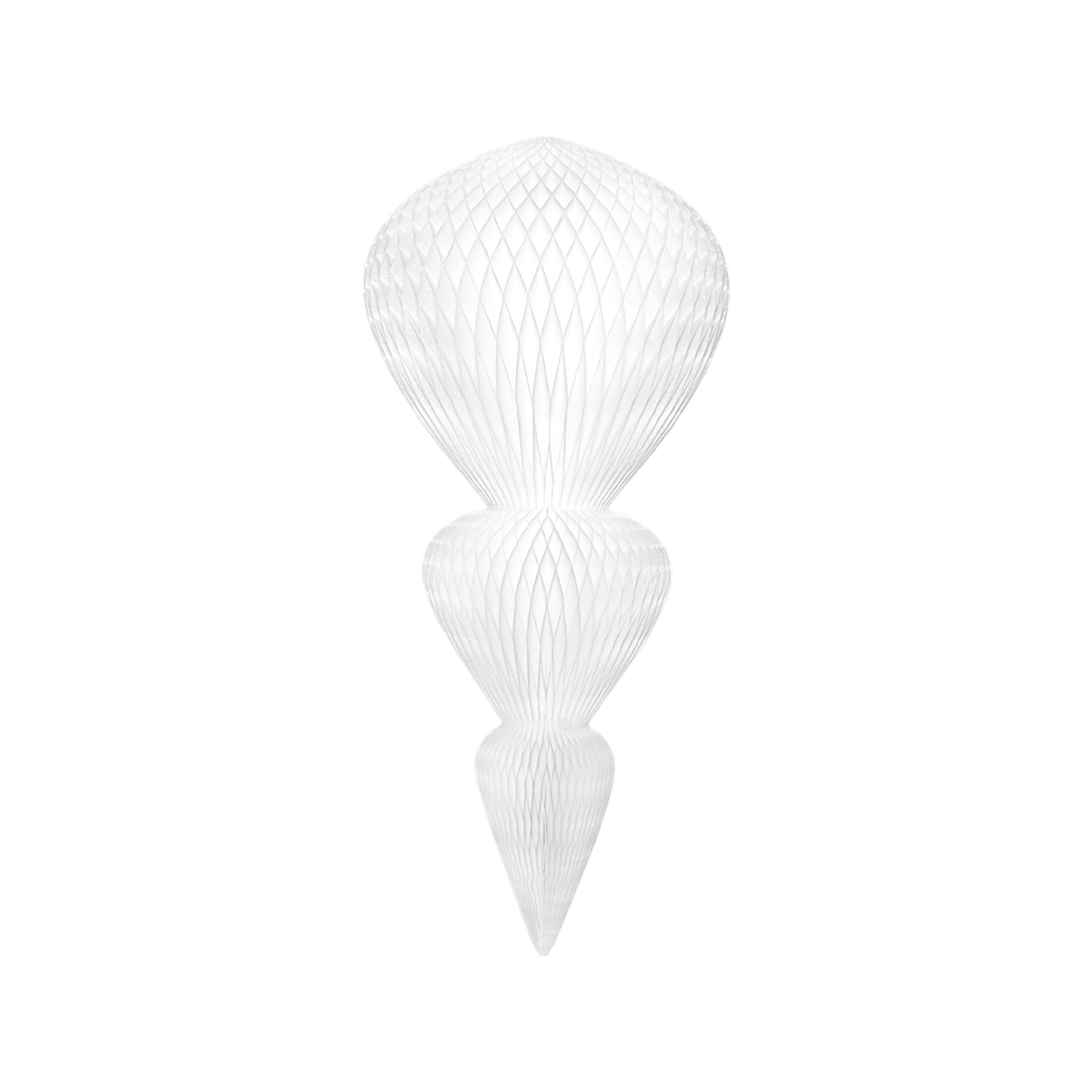 Honeycomb Drop Ornament 45cm White