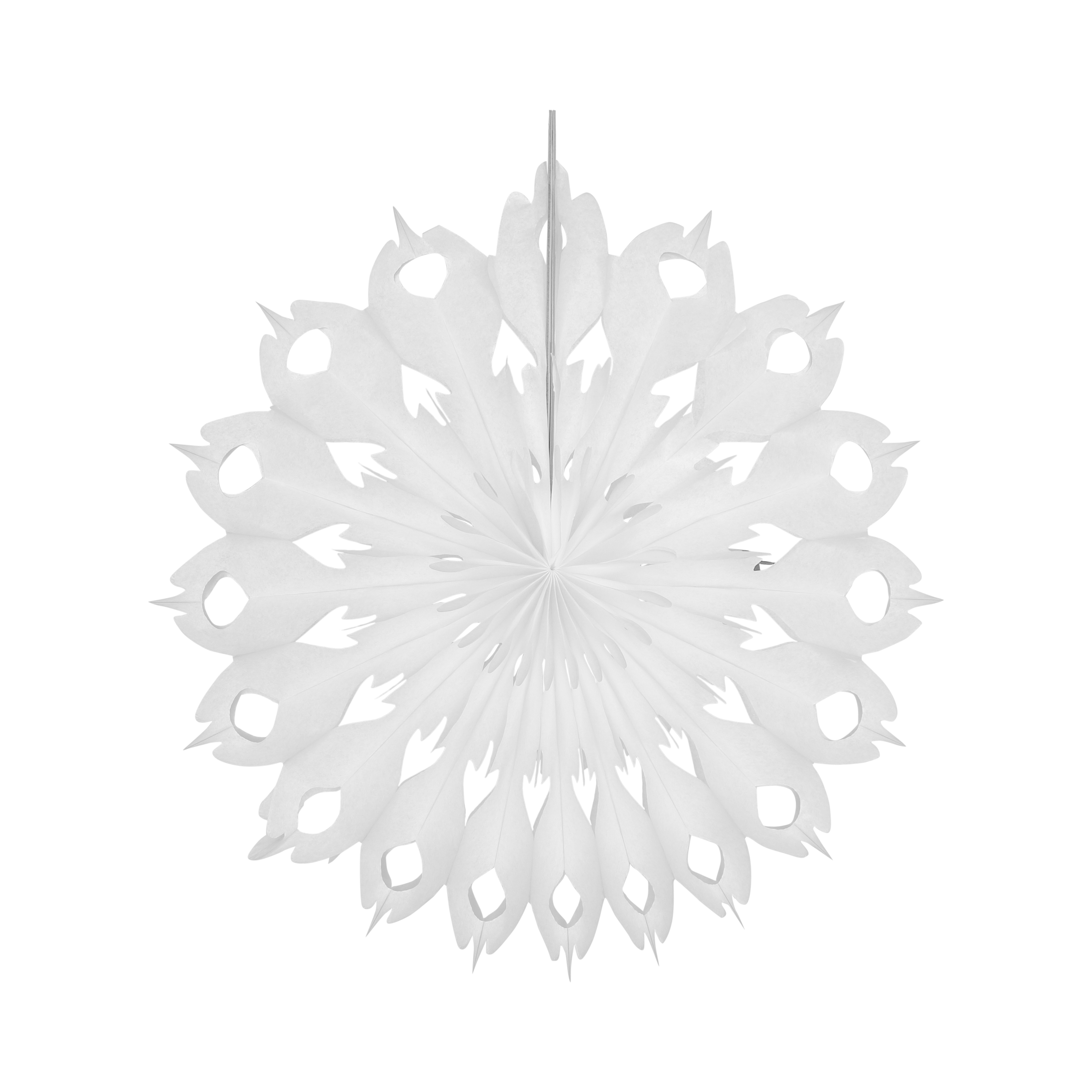 Heart Snowflake Fan 40cm White