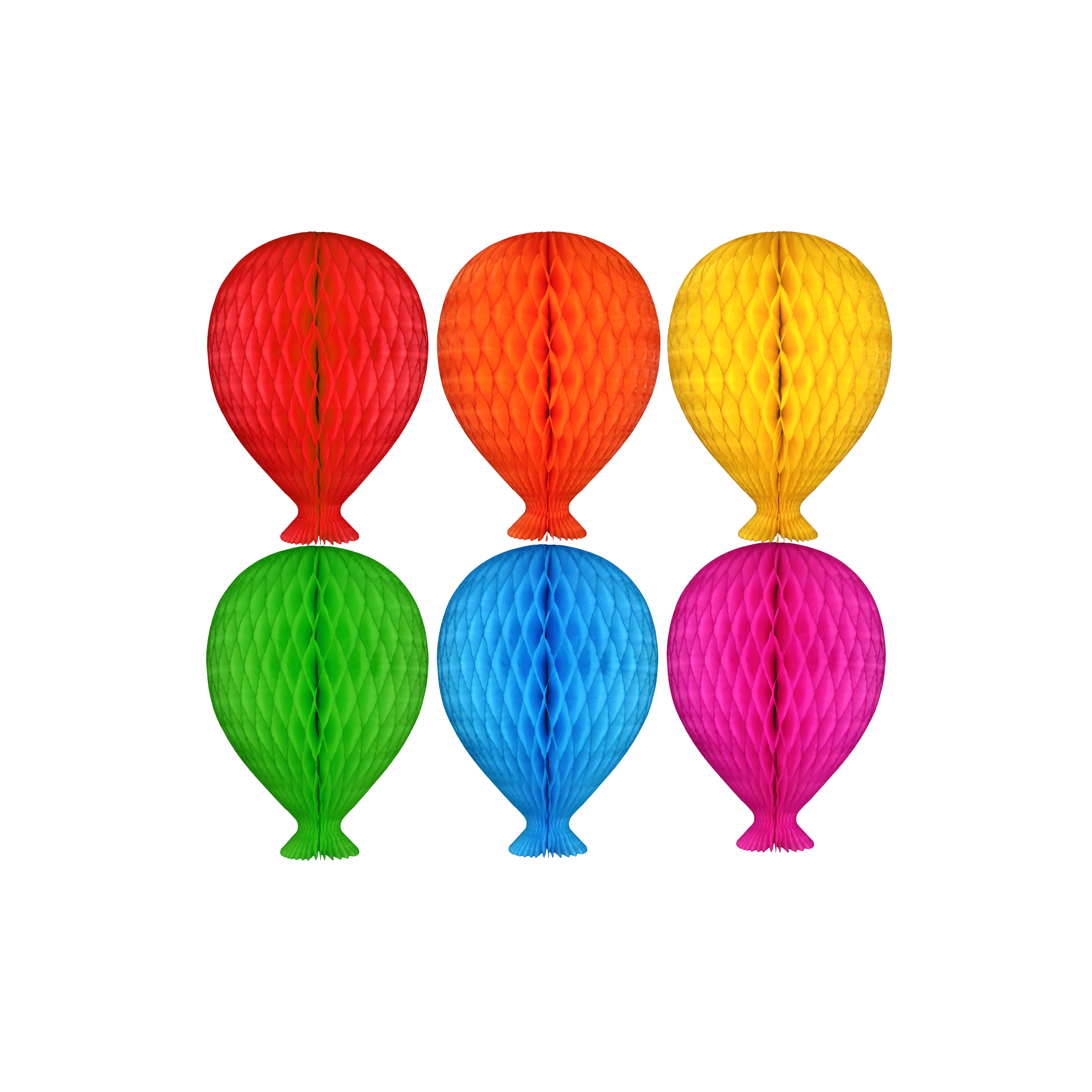 Honeycomb Balloon 15cm Rainbow, Set of 6