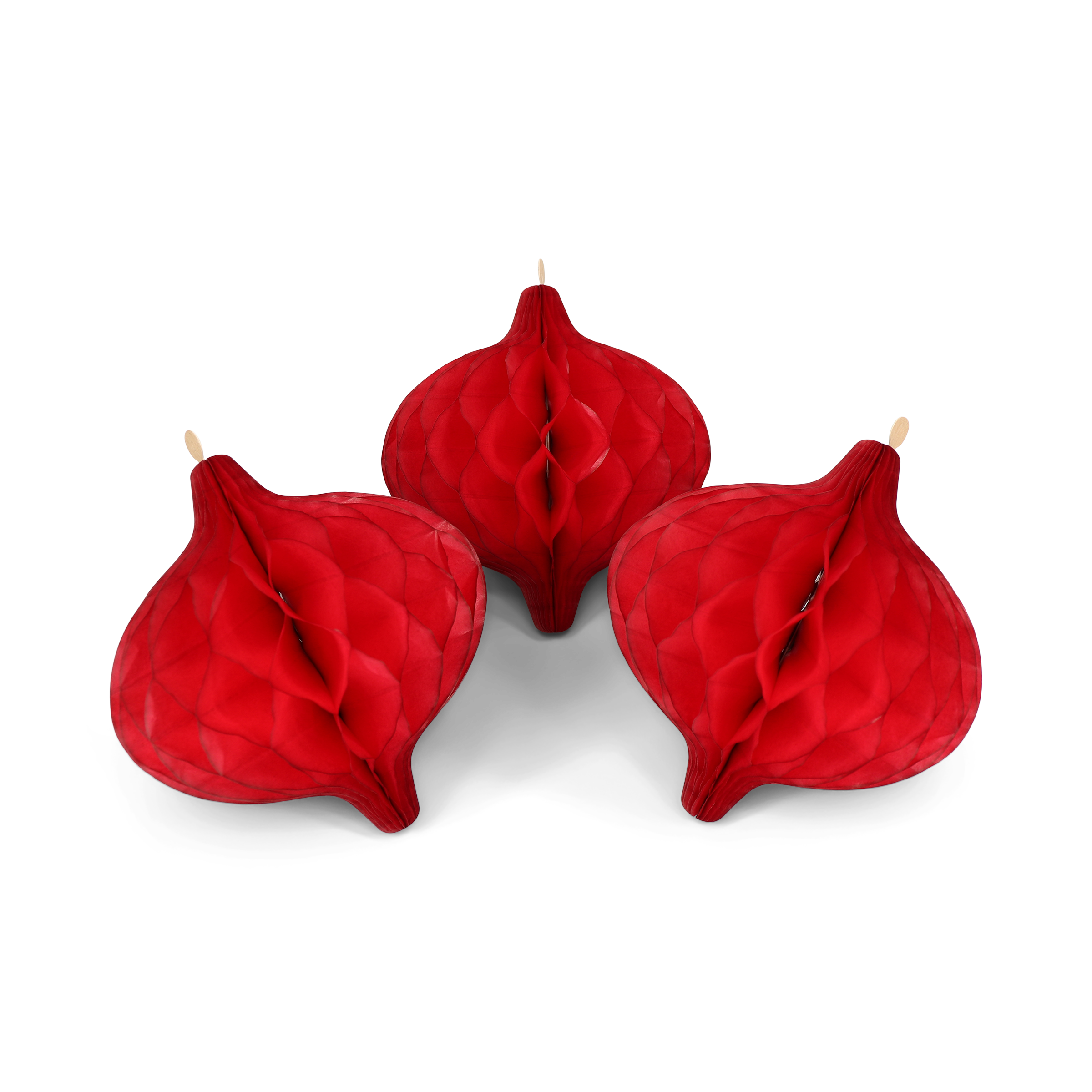 Honeycomb Onion 12cm Red, Pack of 3