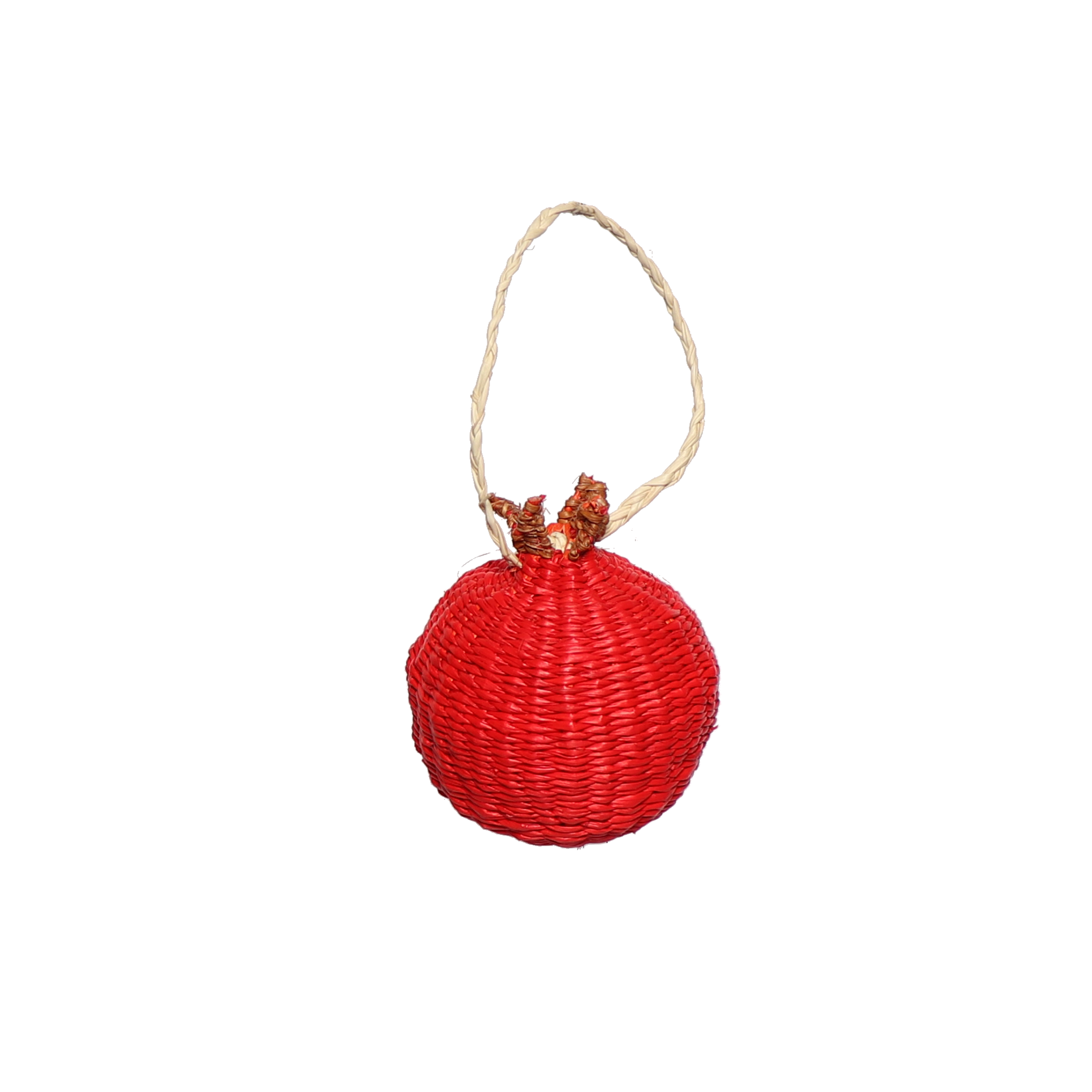 Woven Fruit Pomegranate Decoration, 7cm