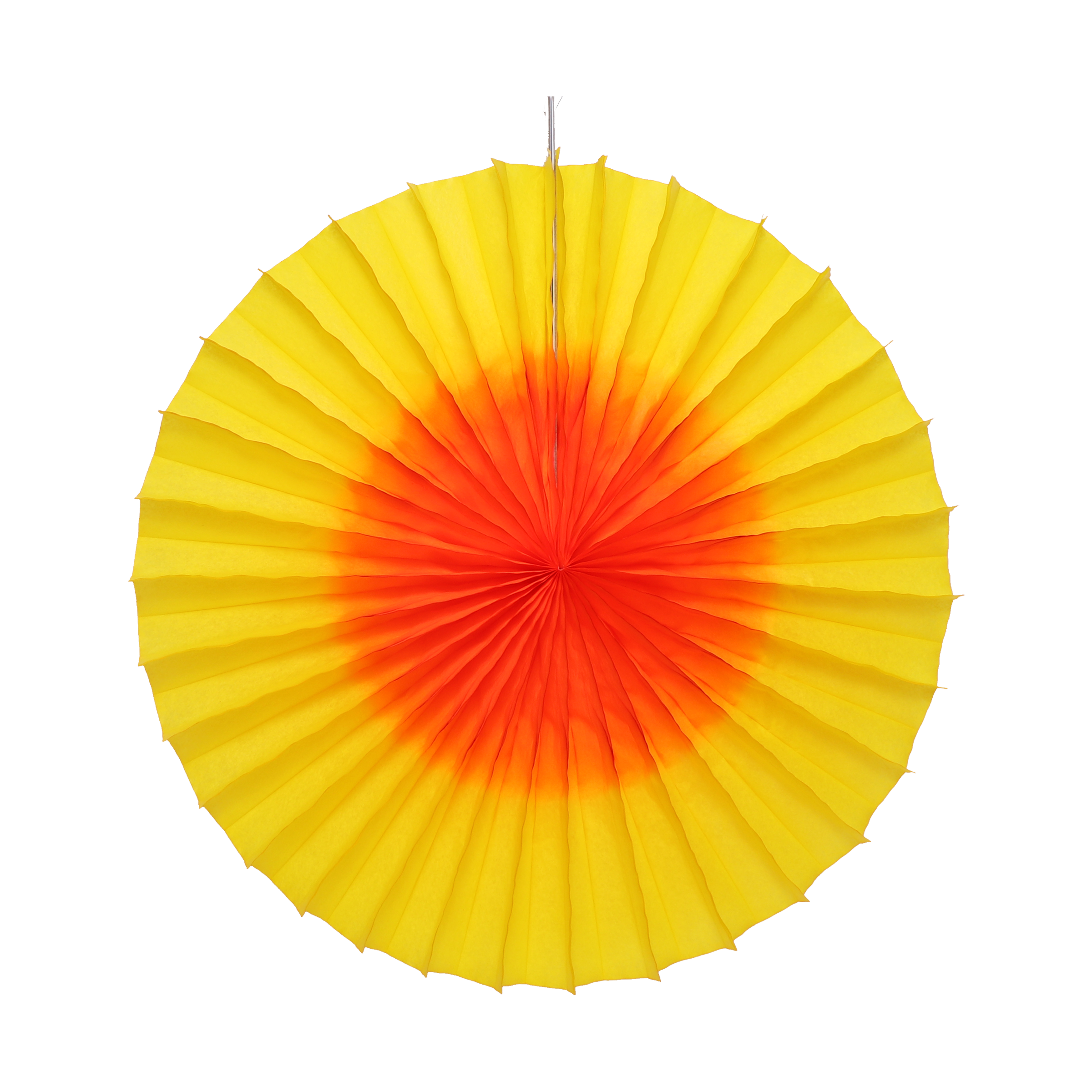 Circular Fan 45cm, Yellow & Orange