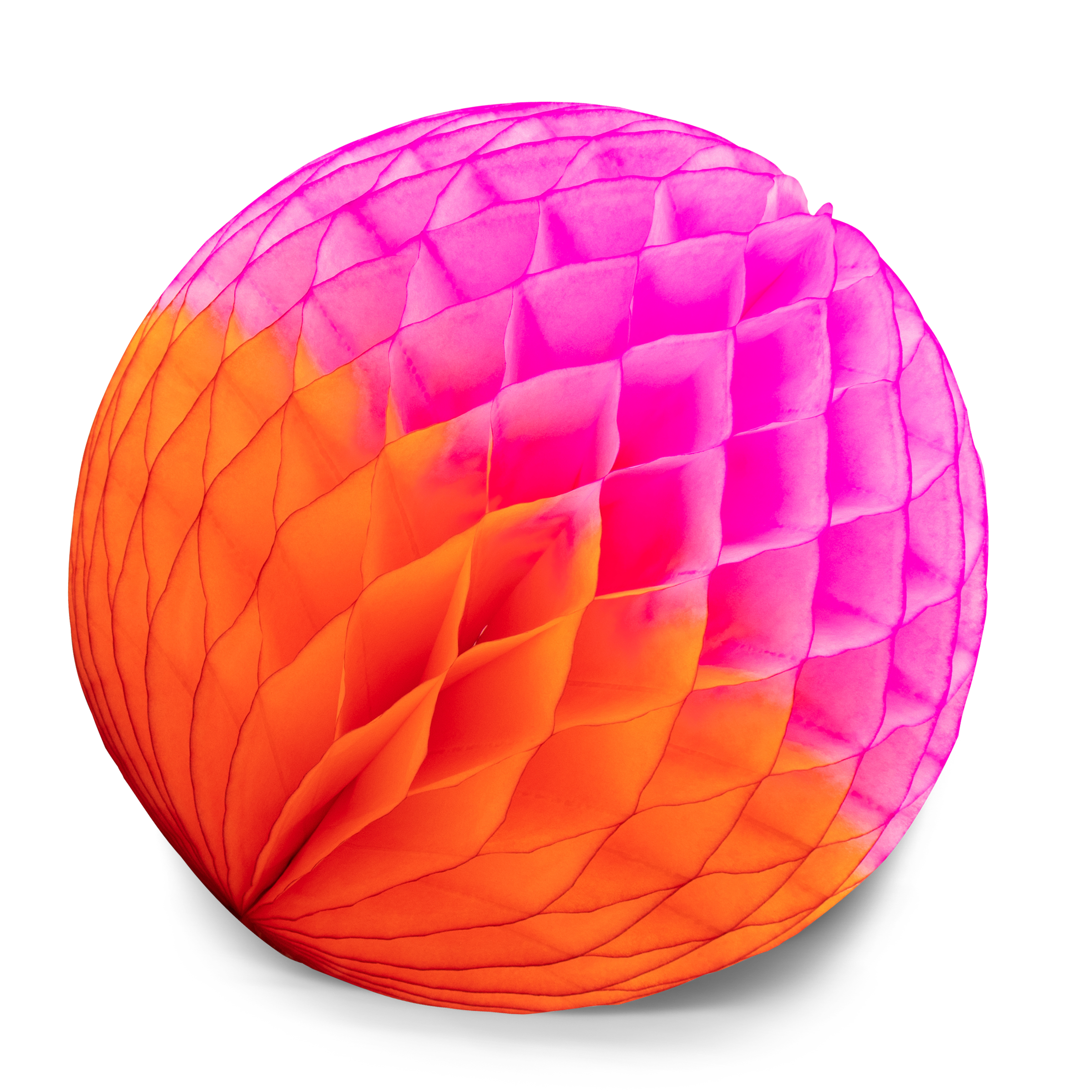 Honeycomb Ball Two-Tone 25cm Orange & Pink