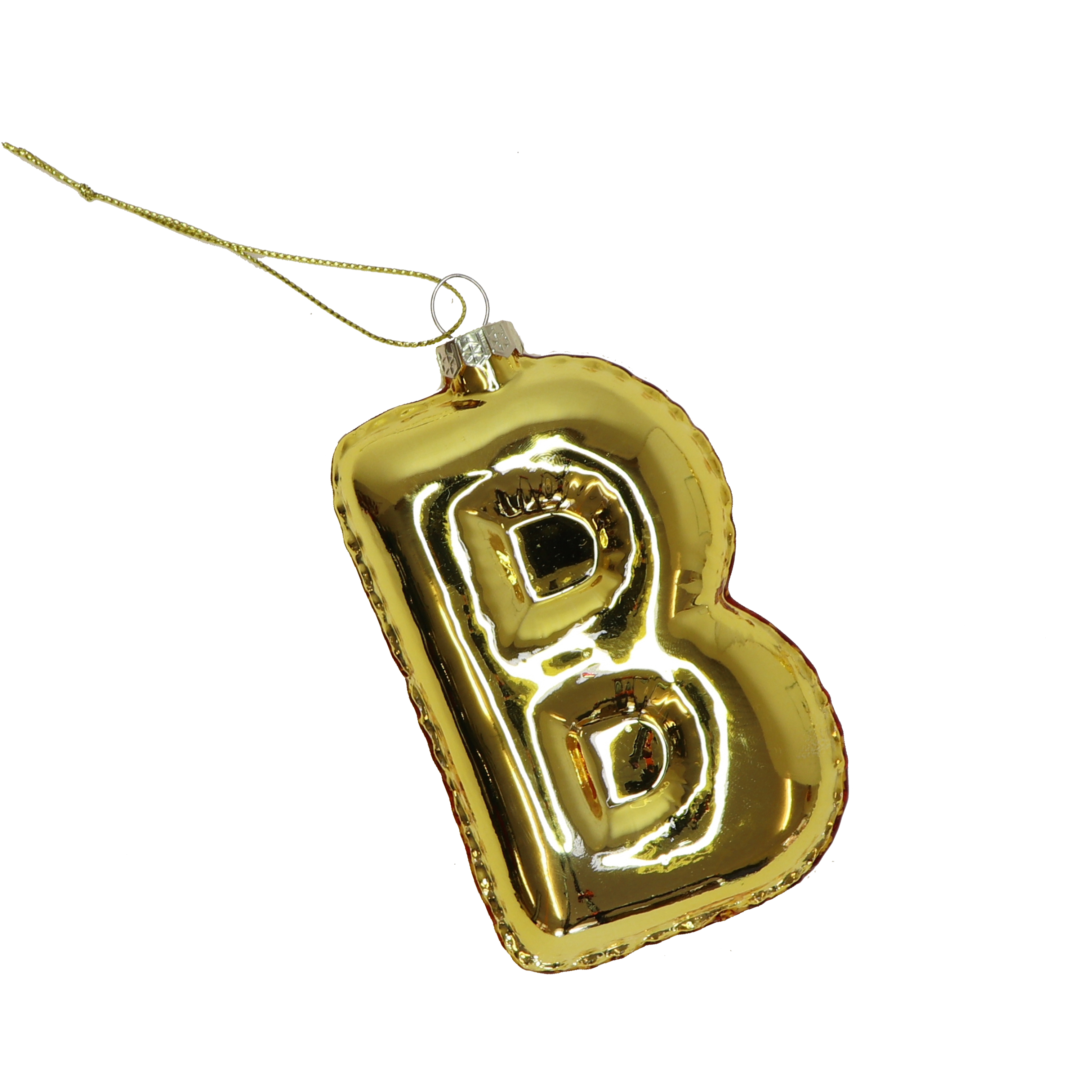 B Balloon Alphabet Decoration, 12cm Gold