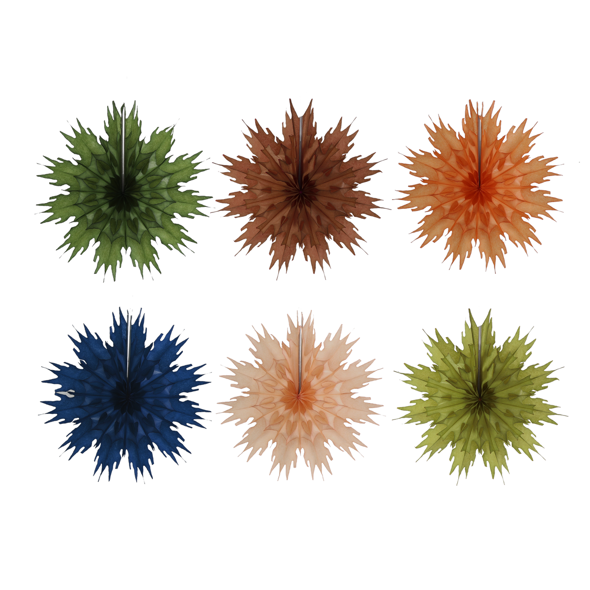 Mini Classic Snowflake Fan Earth, Set of 6 — THE CONSCIOUS