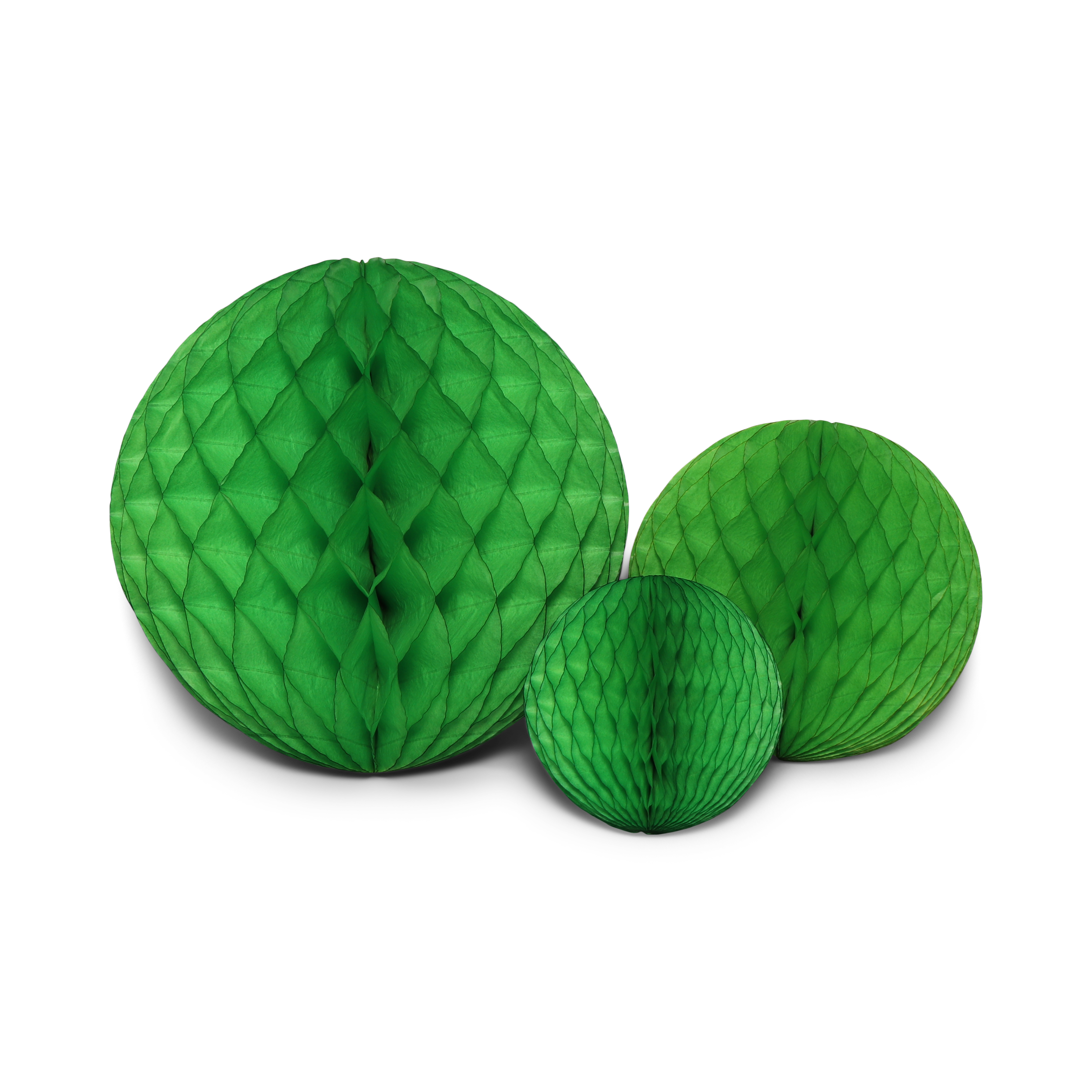 Honeycomb Ball Trio, Bright Green
