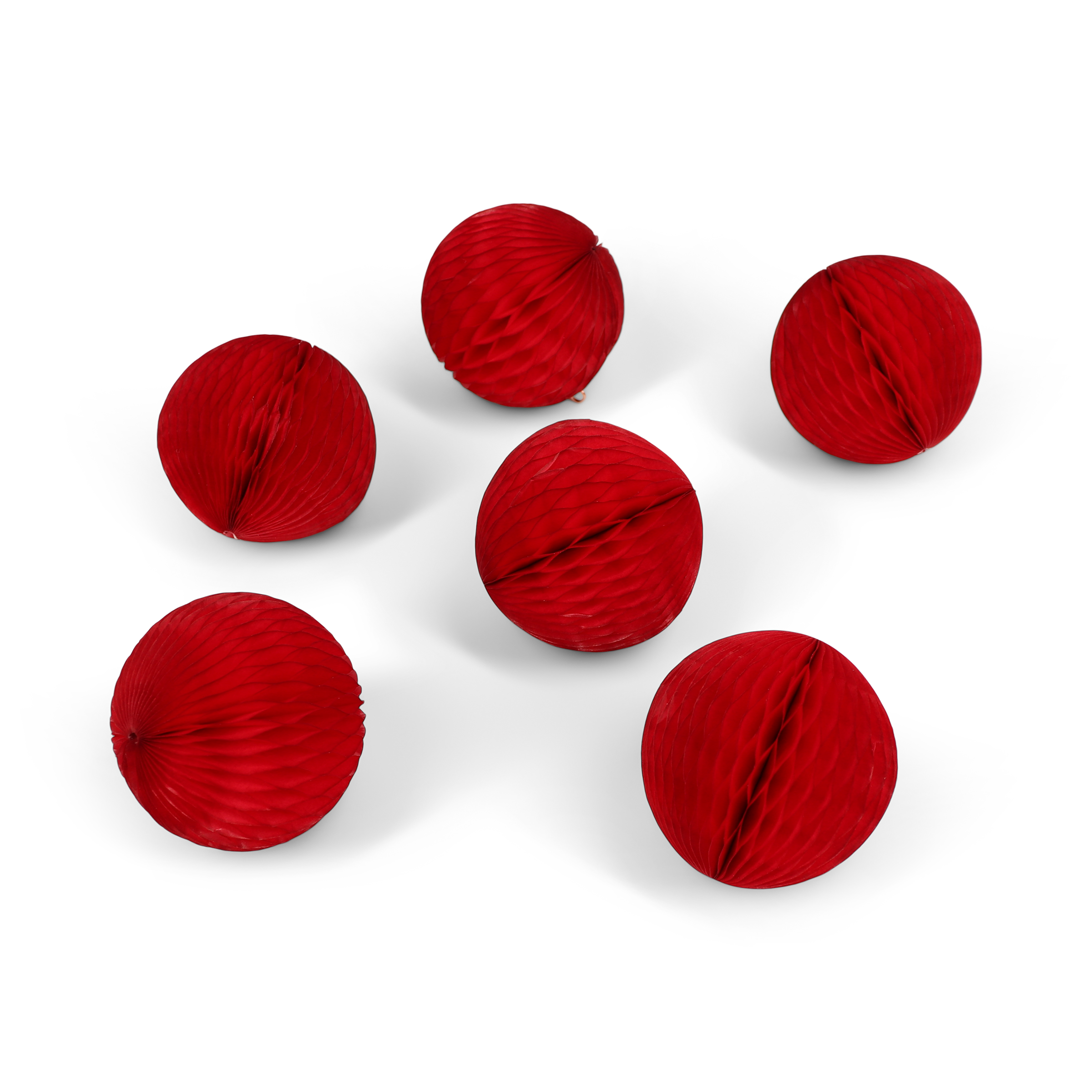 Honeycomb Ball 5cm Red, Pack of 6